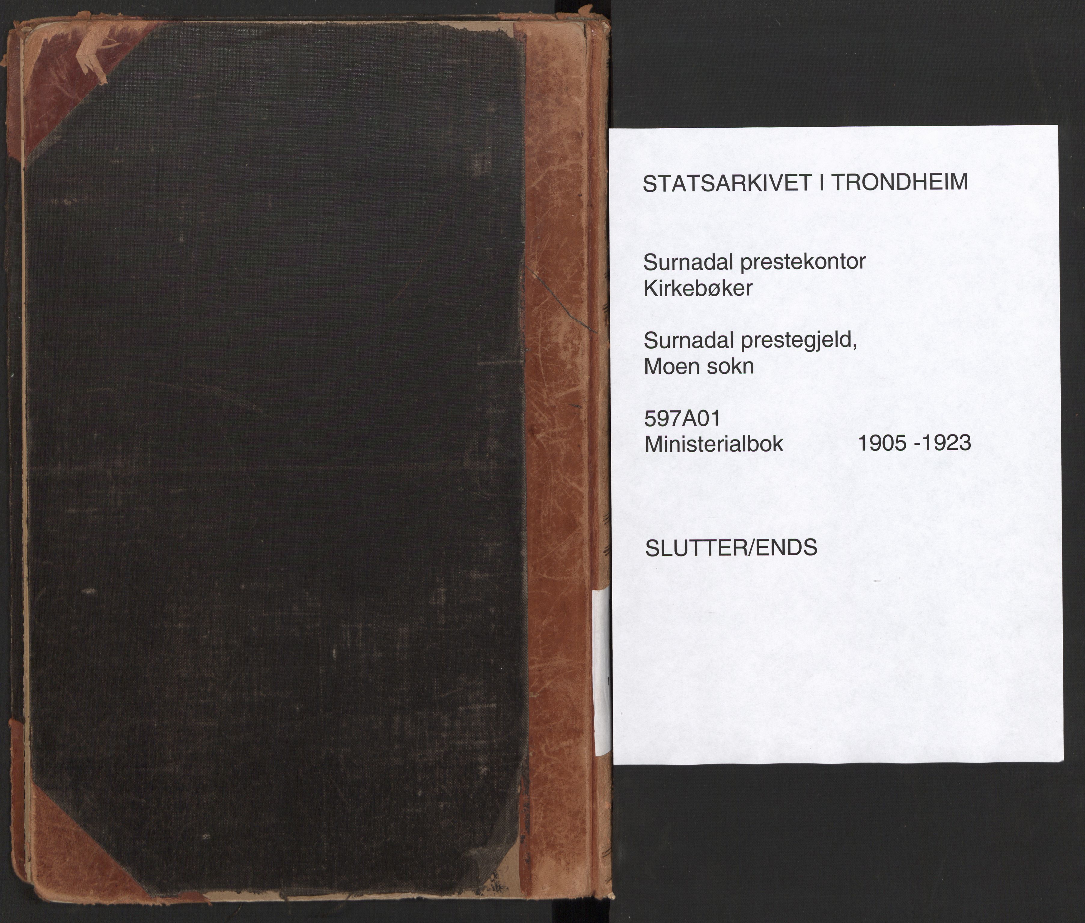 Ministerialprotokoller, klokkerbøker og fødselsregistre - Møre og Romsdal, SAT/A-1454/597/L1063: Ministerialbok nr. 597A02, 1905-1923