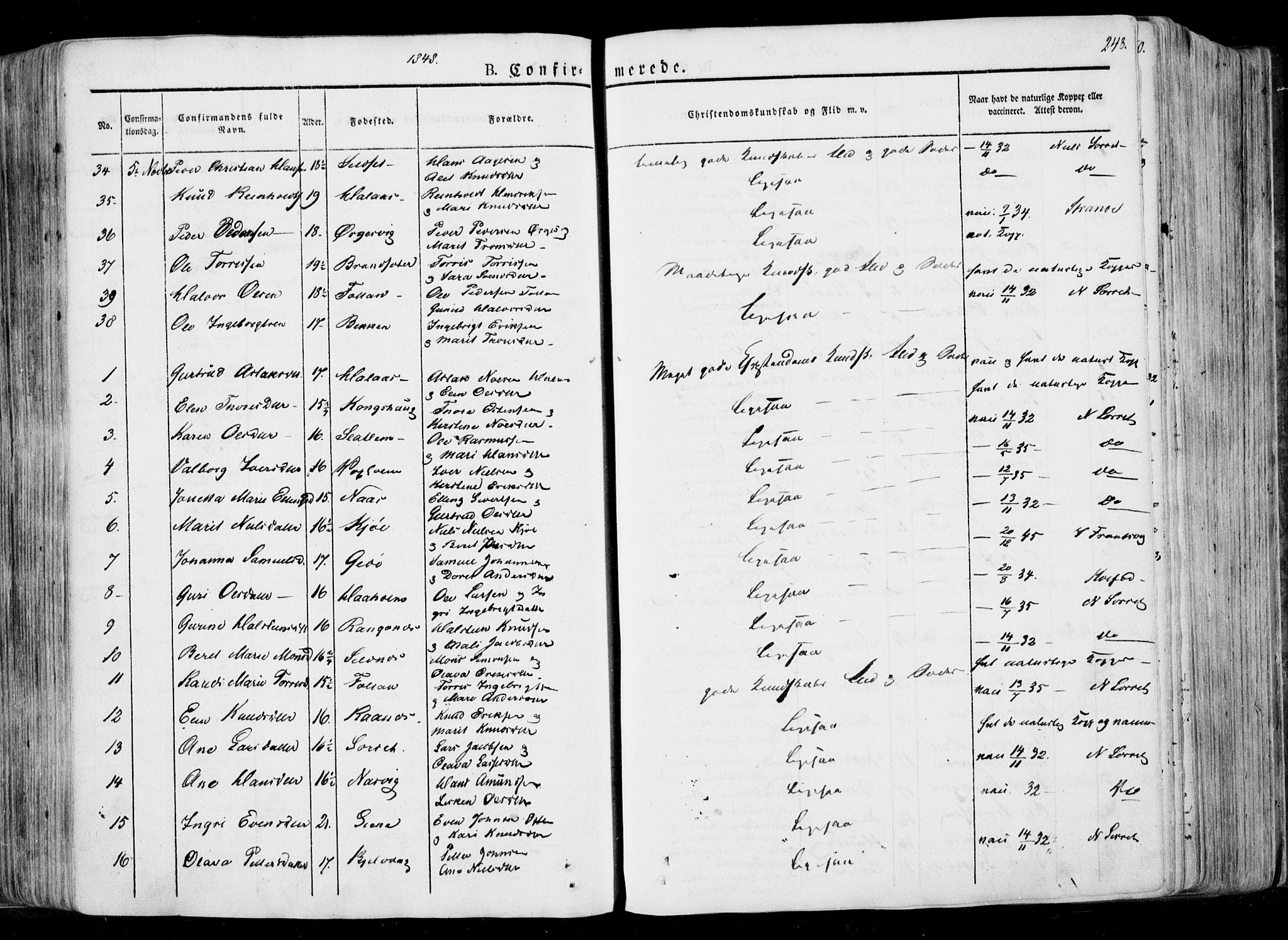 Ministerialprotokoller, klokkerbøker og fødselsregistre - Møre og Romsdal, AV/SAT-A-1454/568/L0803: Ministerialbok nr. 568A10, 1830-1853, s. 248