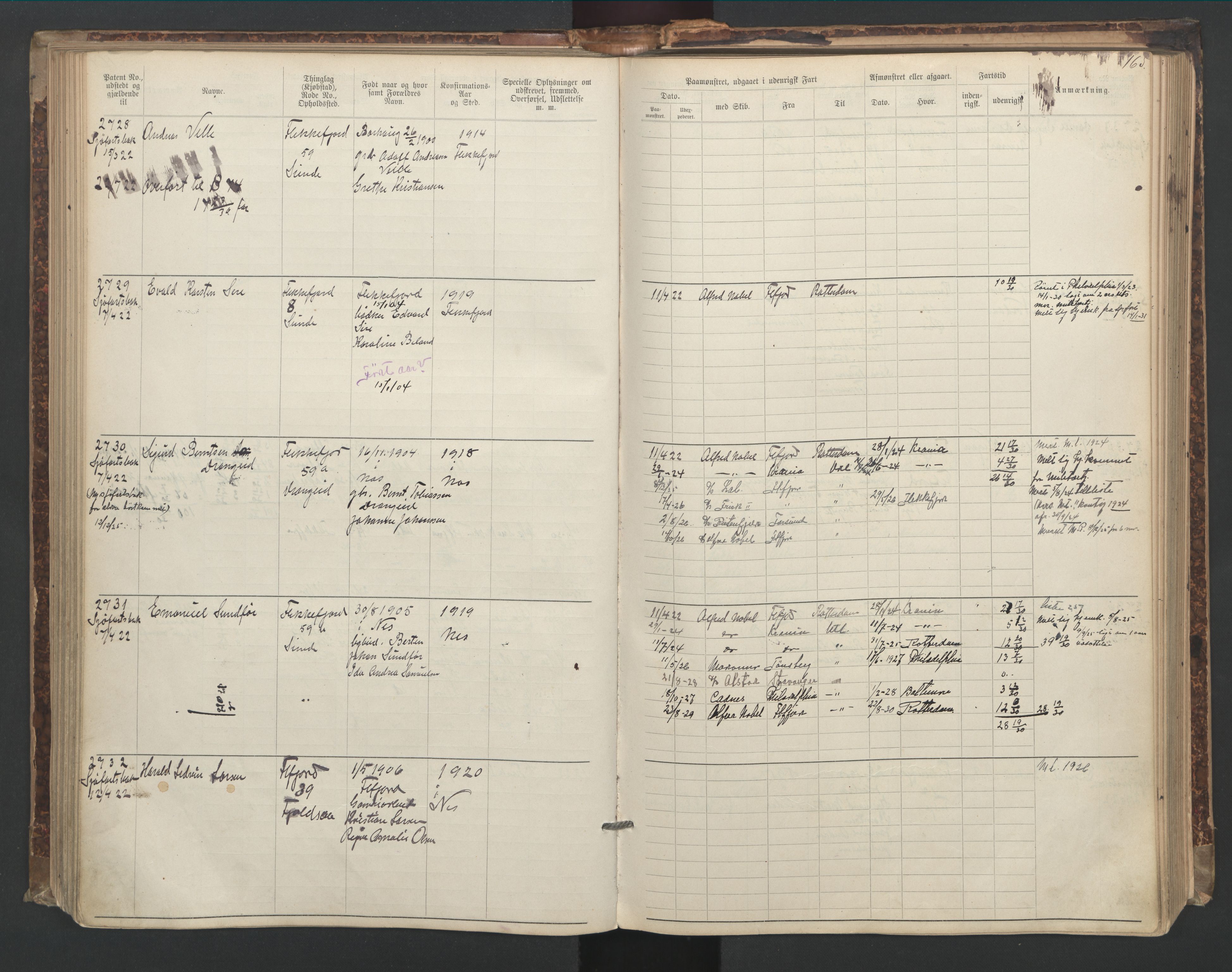 Flekkefjord mønstringskrets, AV/SAK-2031-0018/F/Fa/L0006: Annotasjonsrulle nr 1916-2964 med register, Æ-3, 1891-1948, s. 196