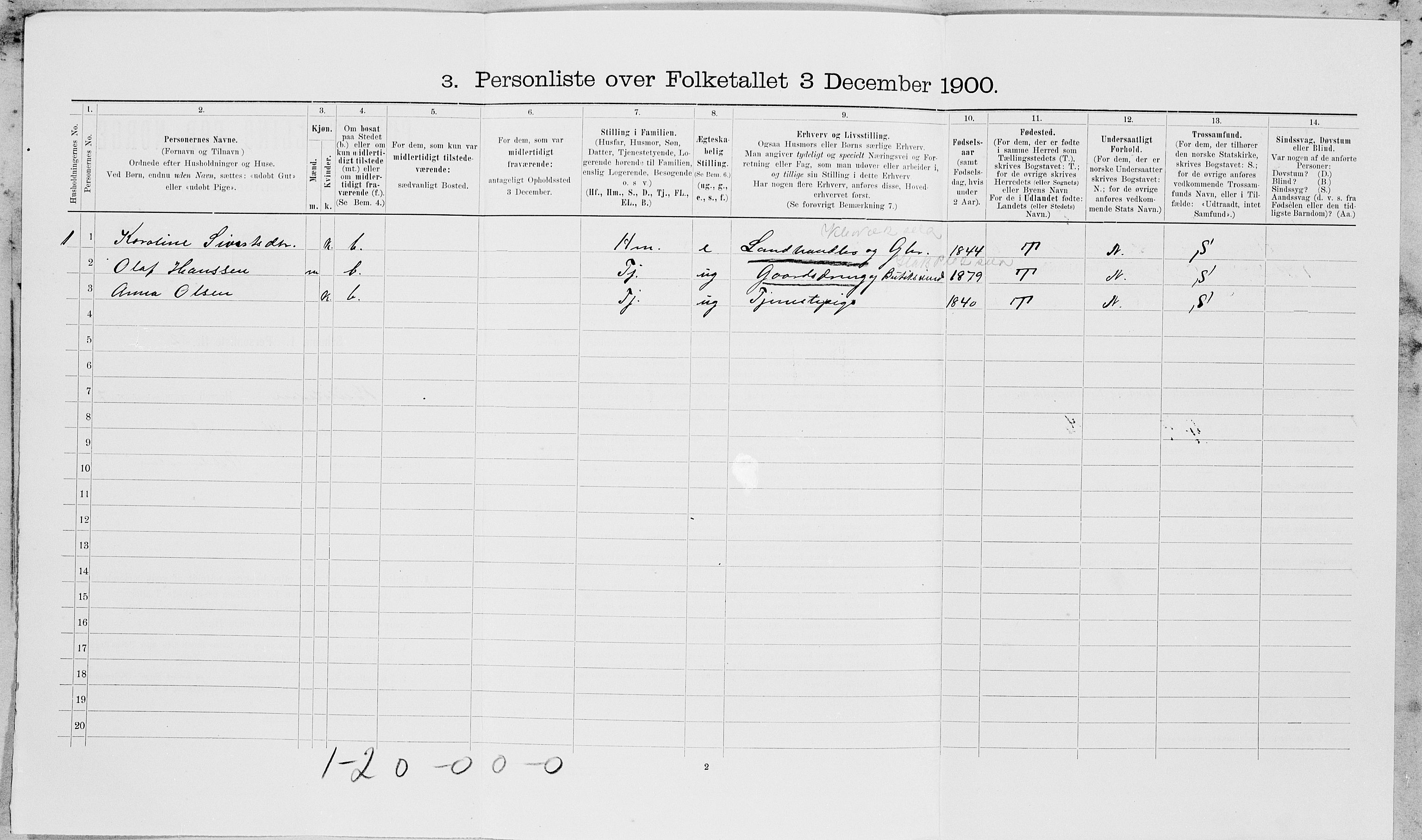 SAT, Folketelling 1900 for 1727 Beitstad herred, 1900, s. 580