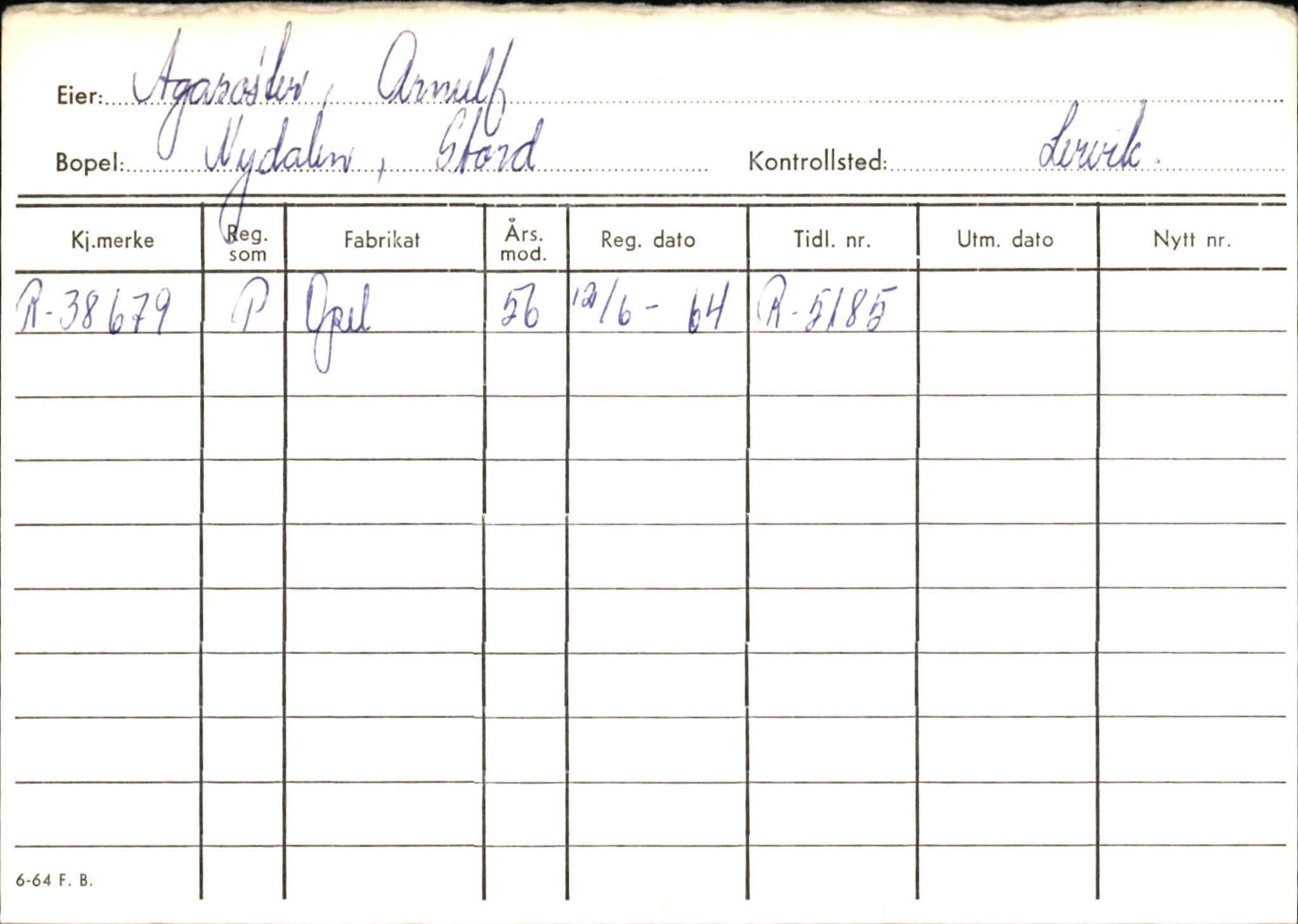 Statens vegvesen, Hordaland vegkontor, AV/SAB-A-5201/2/Ha/L0001: R-eierkort A, 1920-1971, s. 130