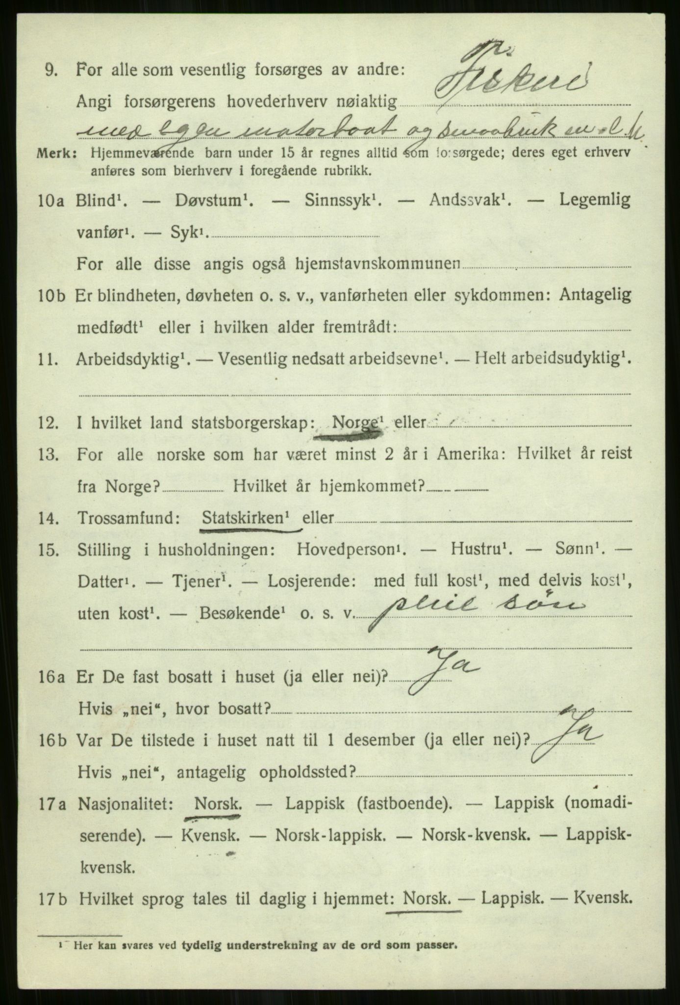 SATØ, Folketelling 1920 for 1941 Skjervøy herred, 1920, s. 6696