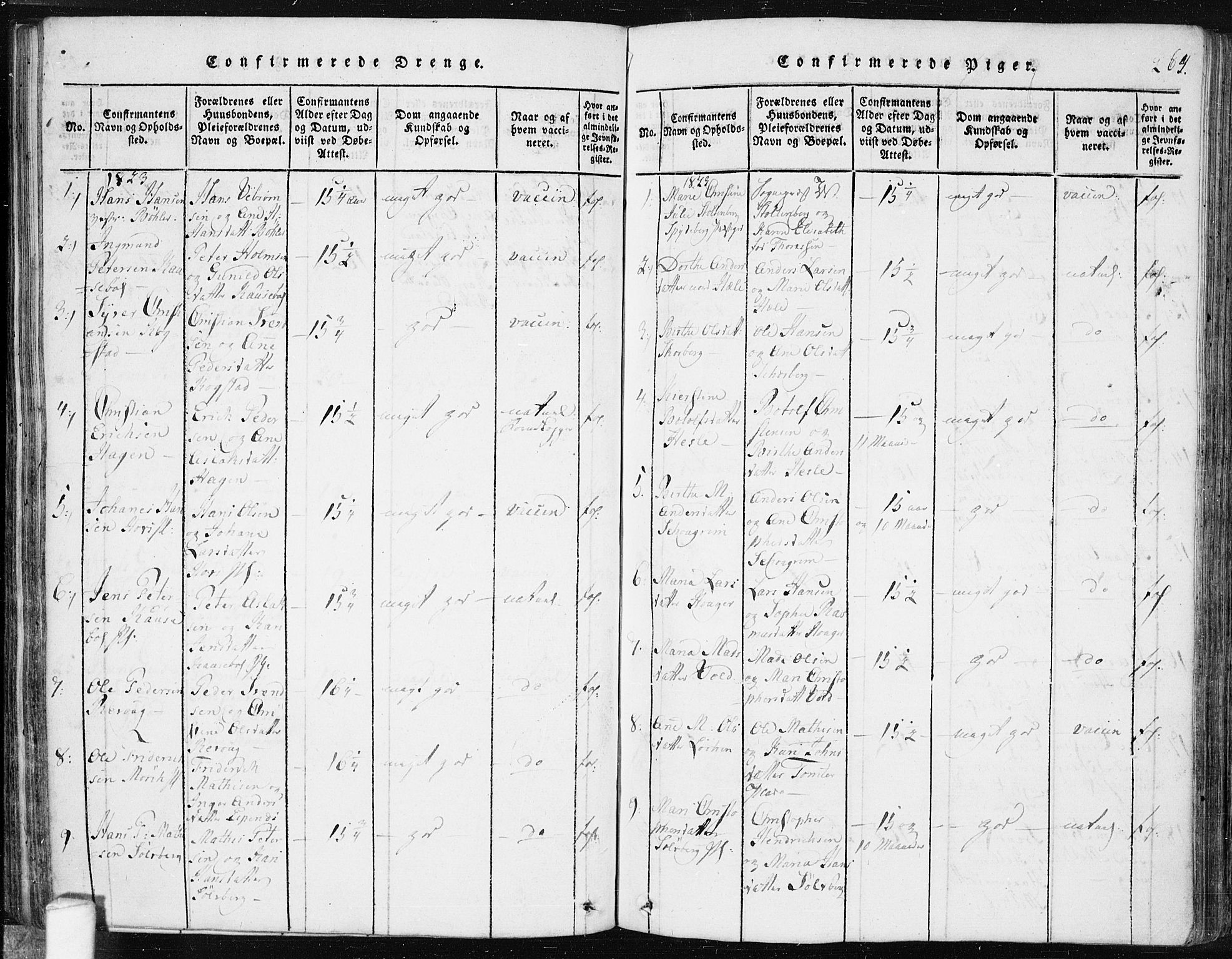 Spydeberg prestekontor Kirkebøker, SAO/A-10924/F/Fa/L0004: Ministerialbok nr. I 4, 1814-1841, s. 264
