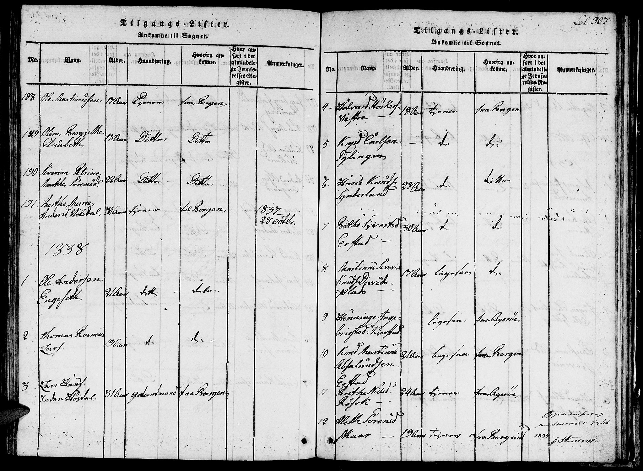 Ministerialprotokoller, klokkerbøker og fødselsregistre - Møre og Romsdal, AV/SAT-A-1454/536/L0506: Klokkerbok nr. 536C01, 1818-1859, s. 307