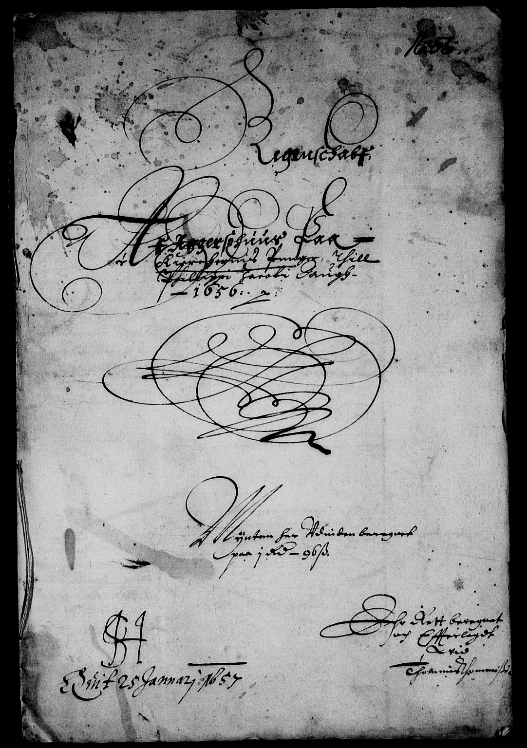 Rentekammeret inntil 1814, Reviderte regnskaper, Lensregnskaper, AV/RA-EA-5023/R/Rb/Rba/L0234: Akershus len, 1651-1656