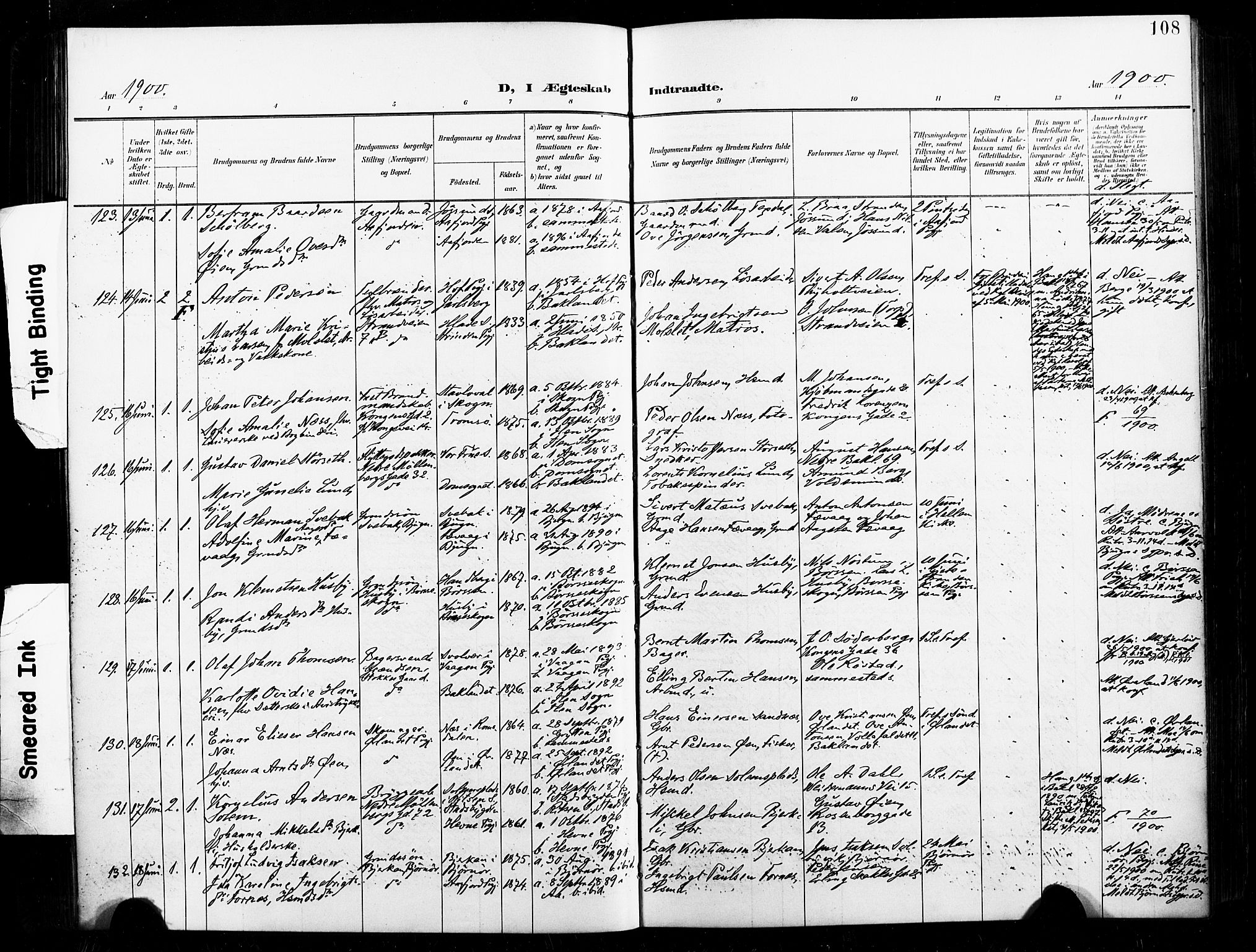 Ministerialprotokoller, klokkerbøker og fødselsregistre - Sør-Trøndelag, SAT/A-1456/604/L0198: Ministerialbok nr. 604A19, 1893-1900, s. 108
