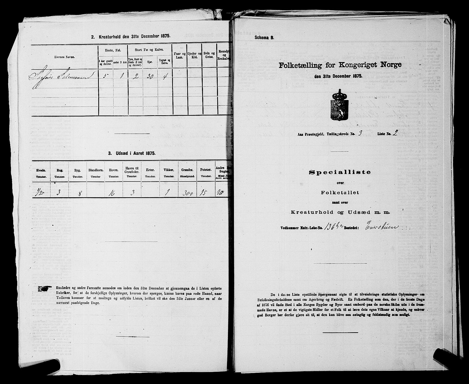 RA, Folketelling 1875 for 0214P Ås prestegjeld, 1875, s. 388