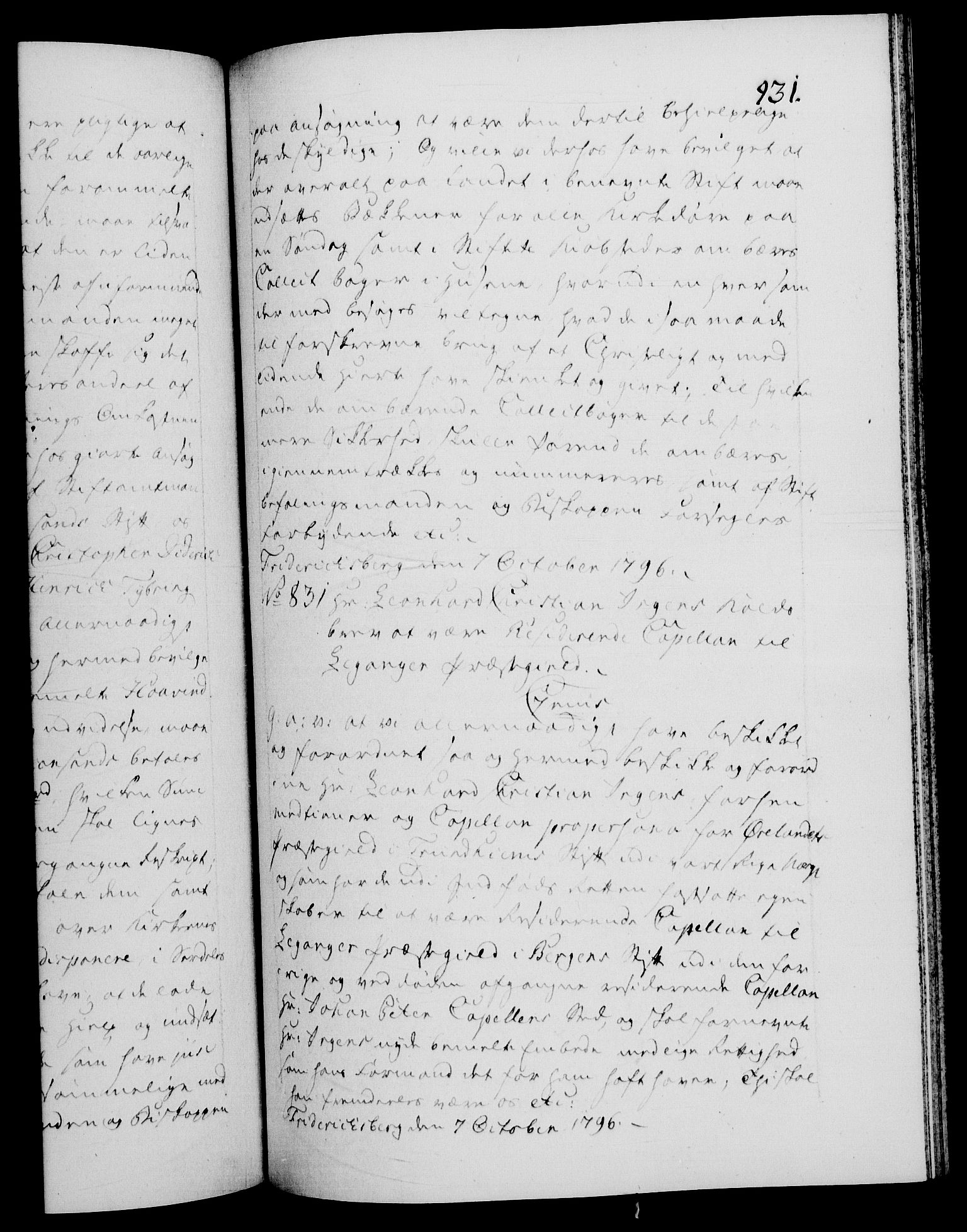 Danske Kanselli 1572-1799, RA/EA-3023/F/Fc/Fca/Fcaa/L0056: Norske registre, 1795-1796, s. 931a