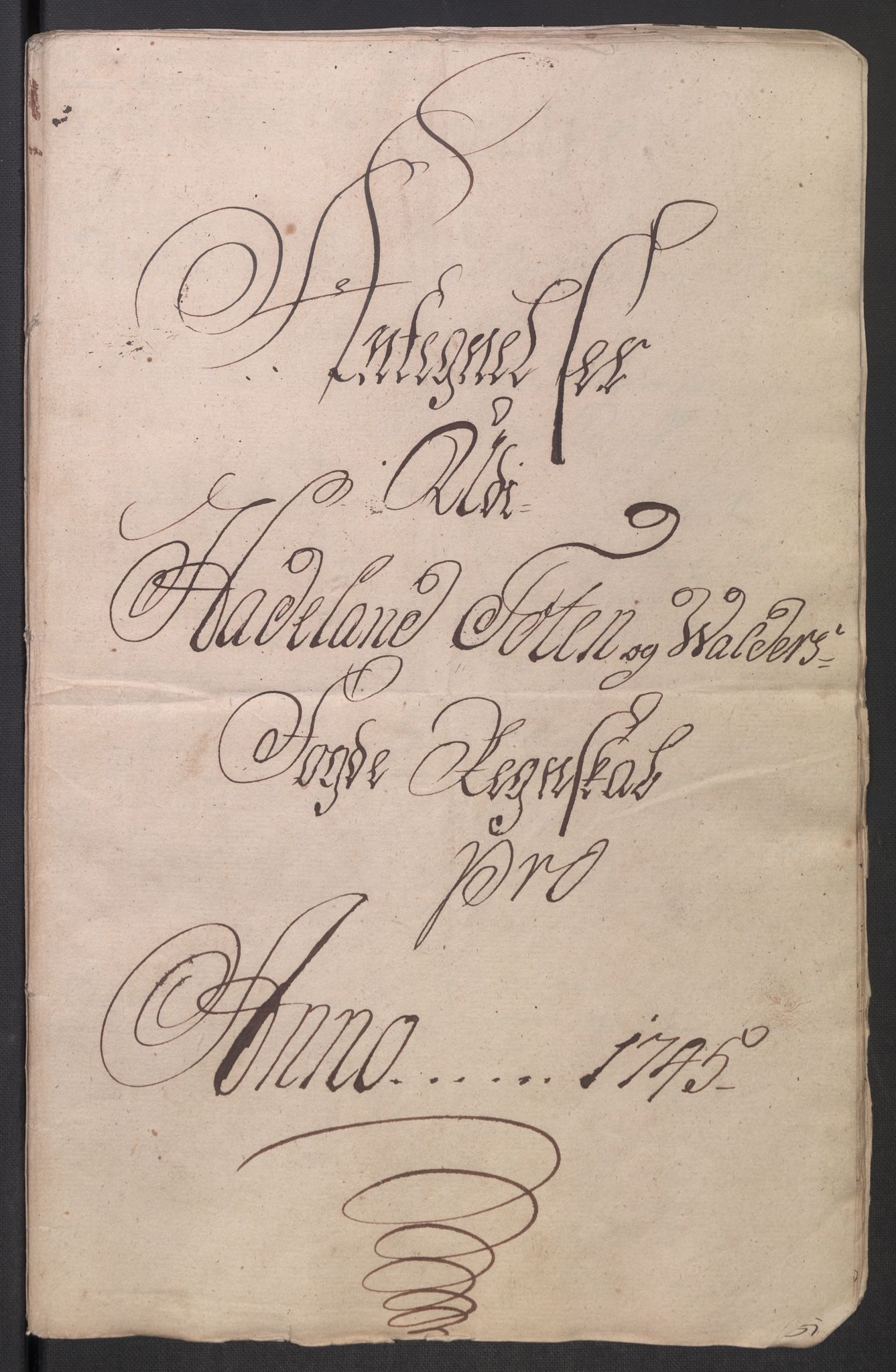 Rentekammeret inntil 1814, Reviderte regnskaper, Fogderegnskap, AV/RA-EA-4092/R18/L1345: Fogderegnskap Hadeland, Toten og Valdres, 1745-1746, s. 313