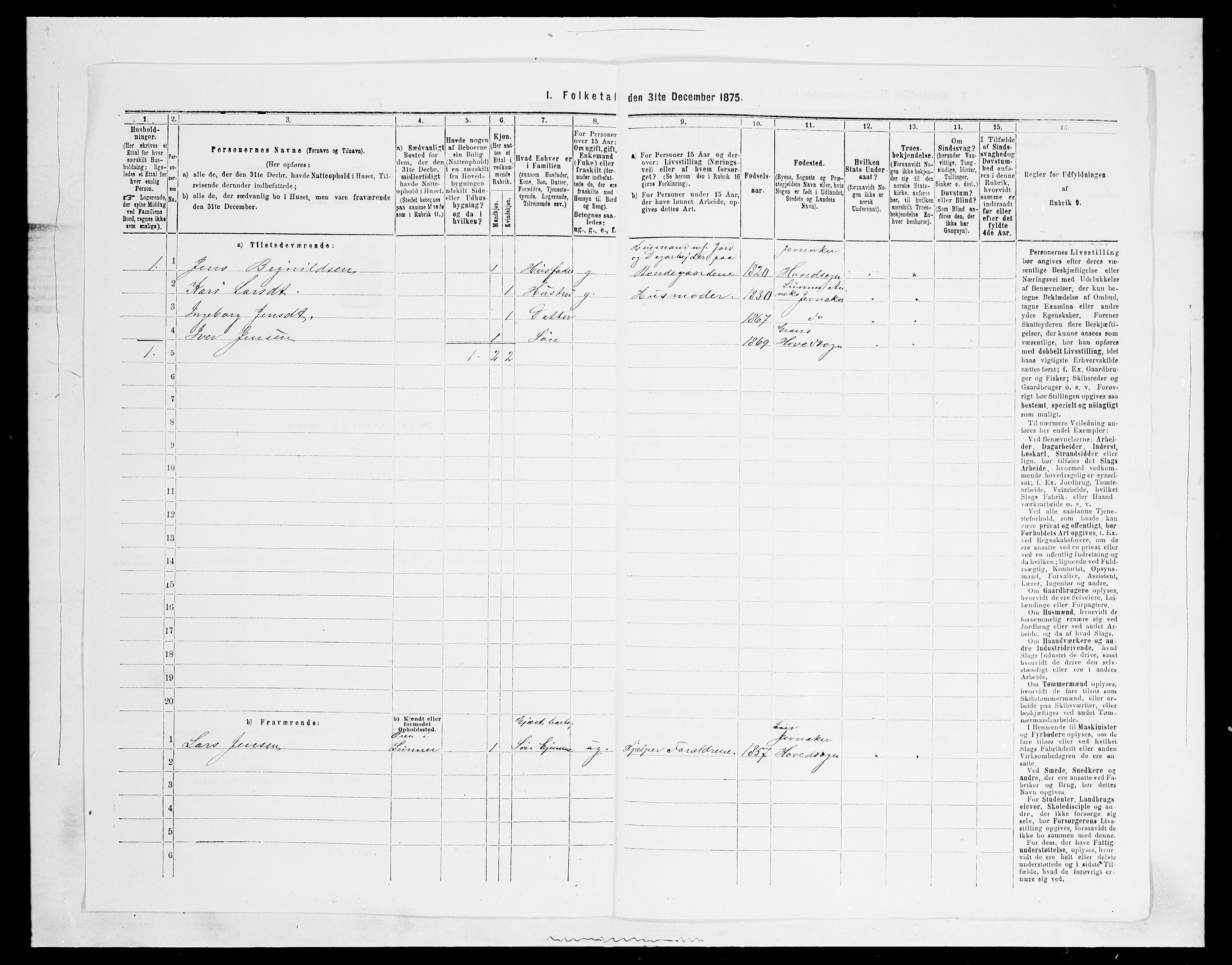 SAH, Folketelling 1875 for 0532P Jevnaker prestegjeld, 1875, s. 1482