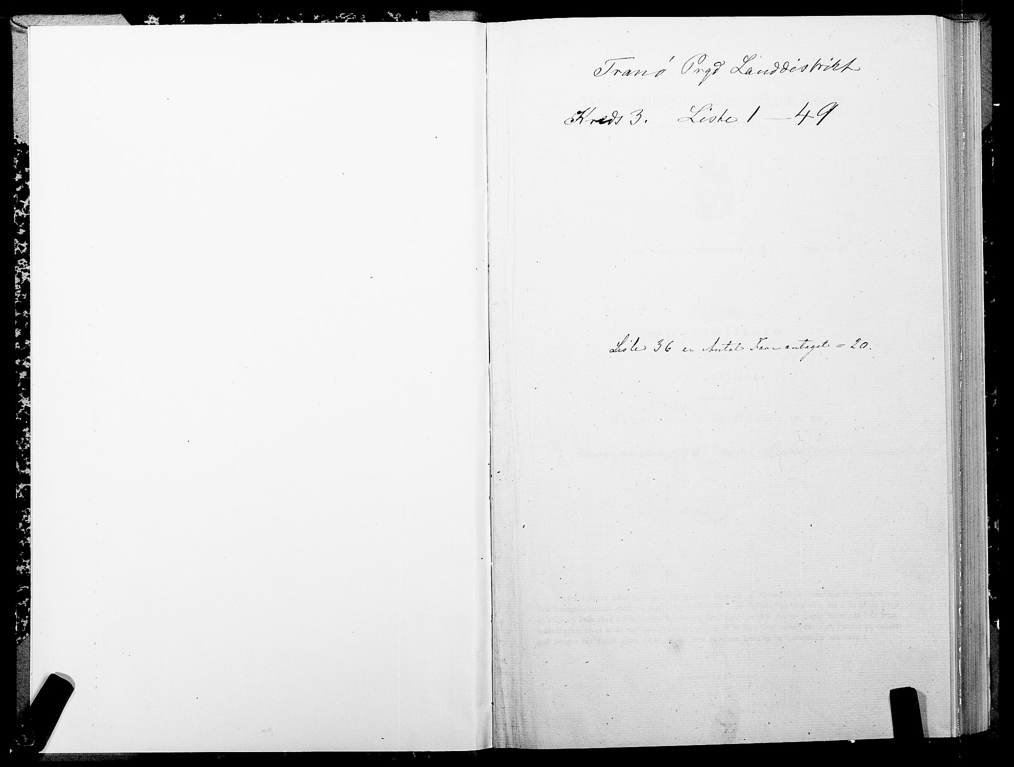 SATØ, Folketelling 1875 for 1927P Tranøy prestegjeld, 1875