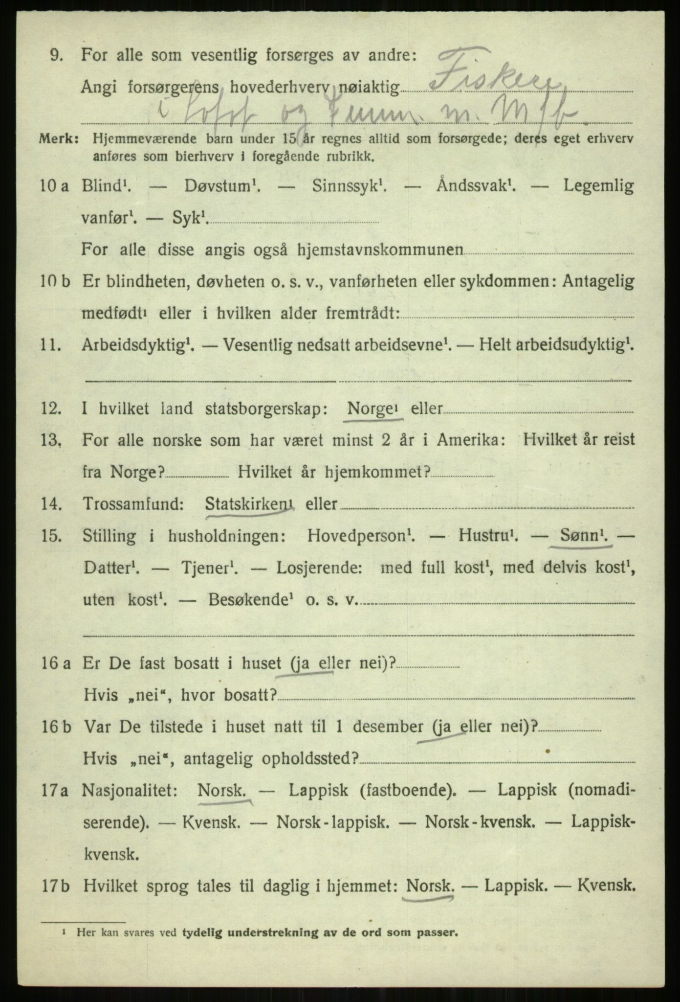 SATØ, Folketelling 1920 for 1934 Tromsøysund herred, 1920, s. 7883