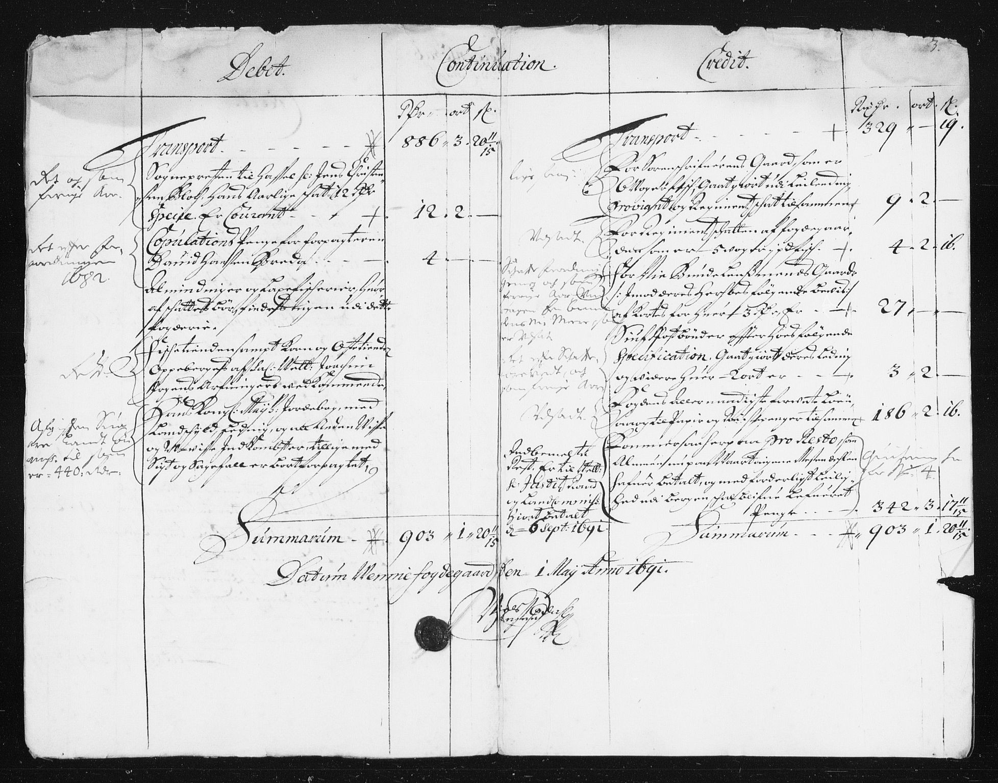 Rentekammeret inntil 1814, Reviderte regnskaper, Stiftamtstueregnskaper, Trondheim stiftamt og Nordland amt, AV/RA-EA-6044/R/Rh/L0015: Nordland amt, 1690