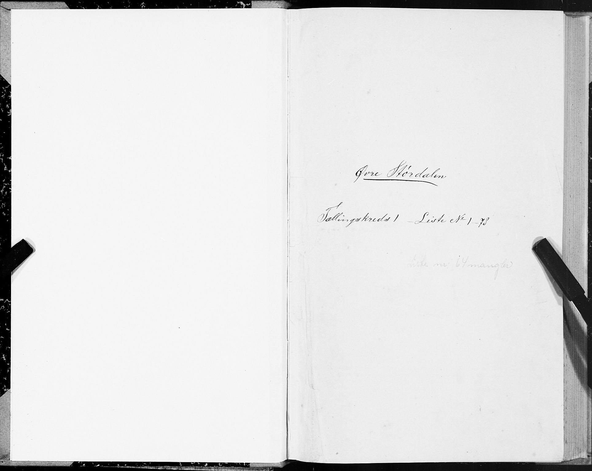 SAT, Folketelling 1875 for 1711P Øvre Stjørdal prestegjeld, 1875