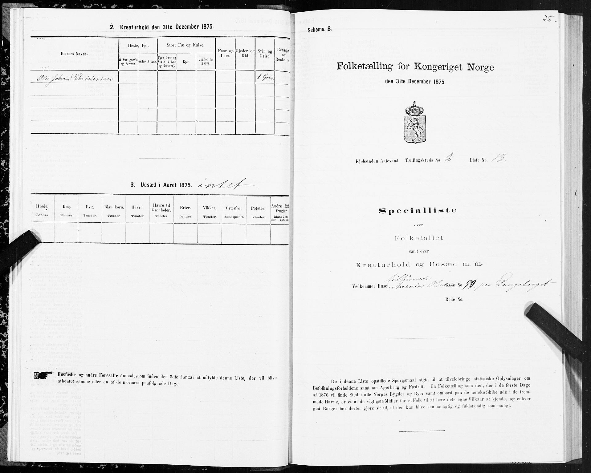 SAT, Folketelling 1875 for 1501P Ålesund prestegjeld, 1875, s. 2025
