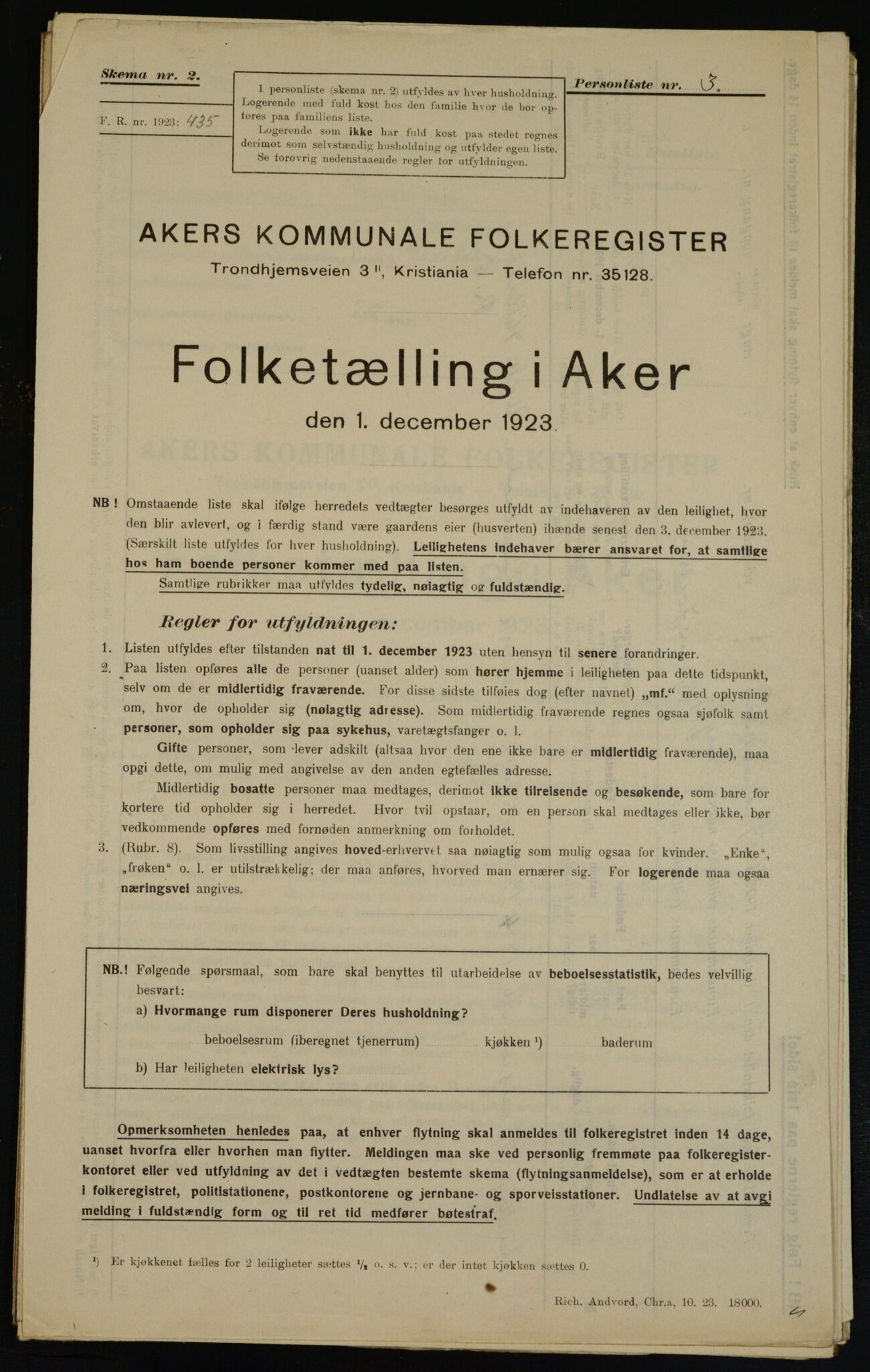 , Kommunal folketelling 1.12.1923 for Aker, 1923, s. 39244