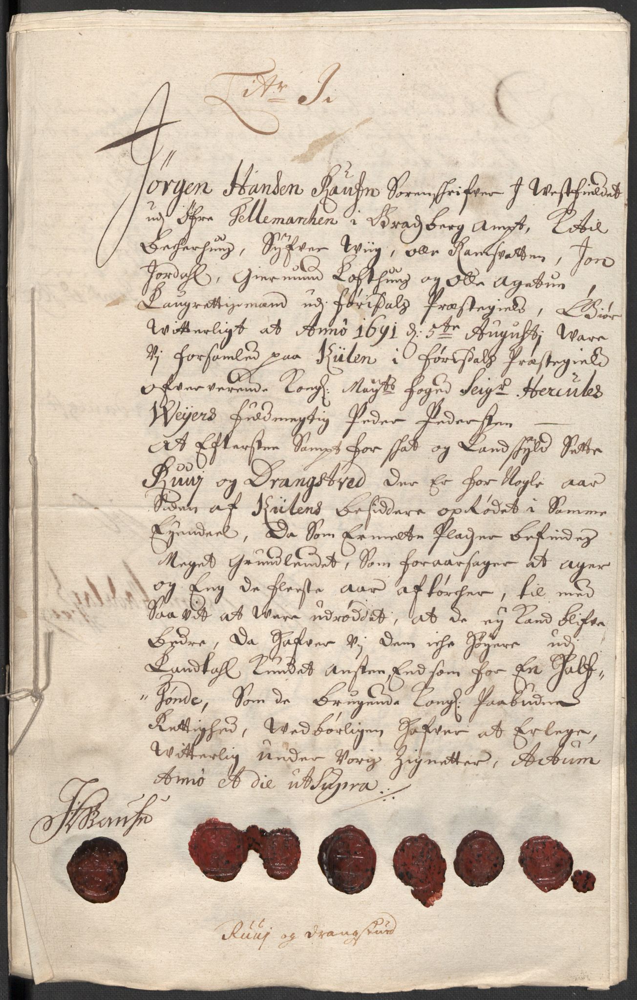 Rentekammeret inntil 1814, Reviderte regnskaper, Fogderegnskap, AV/RA-EA-4092/R35/L2089: Fogderegnskap Øvre og Nedre Telemark, 1690-1692, s. 163