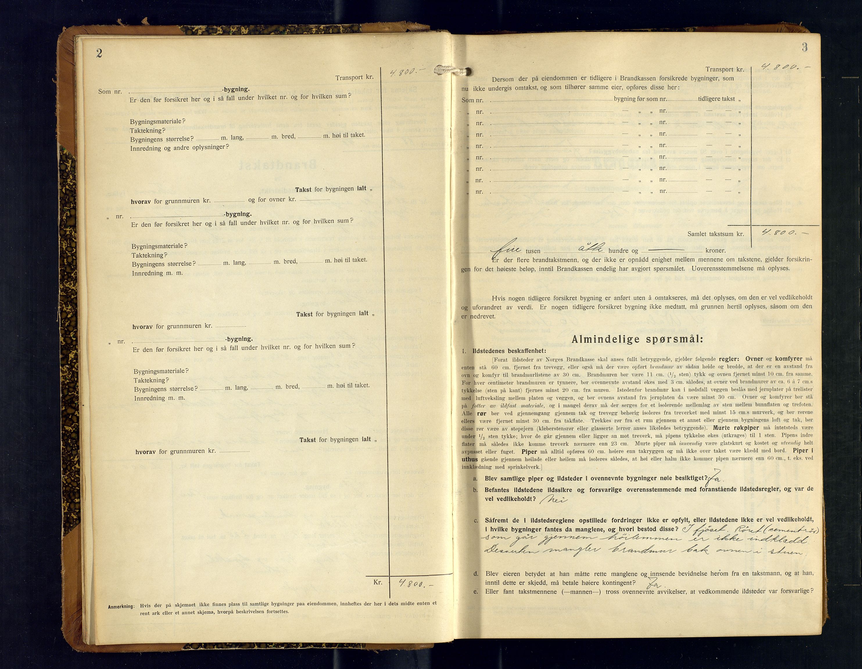 Tromsøysund lensmannskontor, AV/SATØ-SATØ-12/F/Fs/Fsb/L0750: Branntakstprotokoll (S). Med register, 1928-1930, s. 2-3