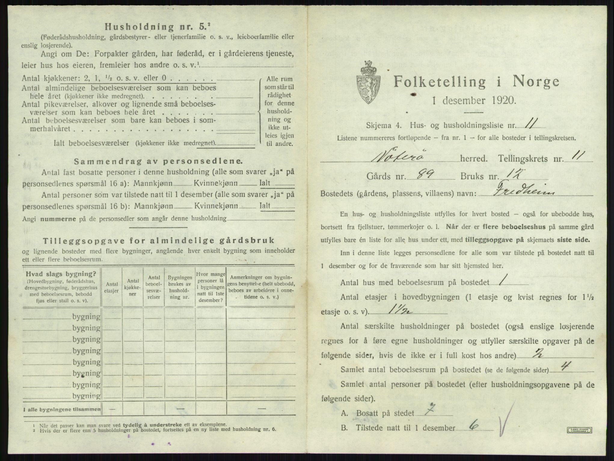 SAKO, Folketelling 1920 for 0722 Nøtterøy herred, 1920, s. 2230