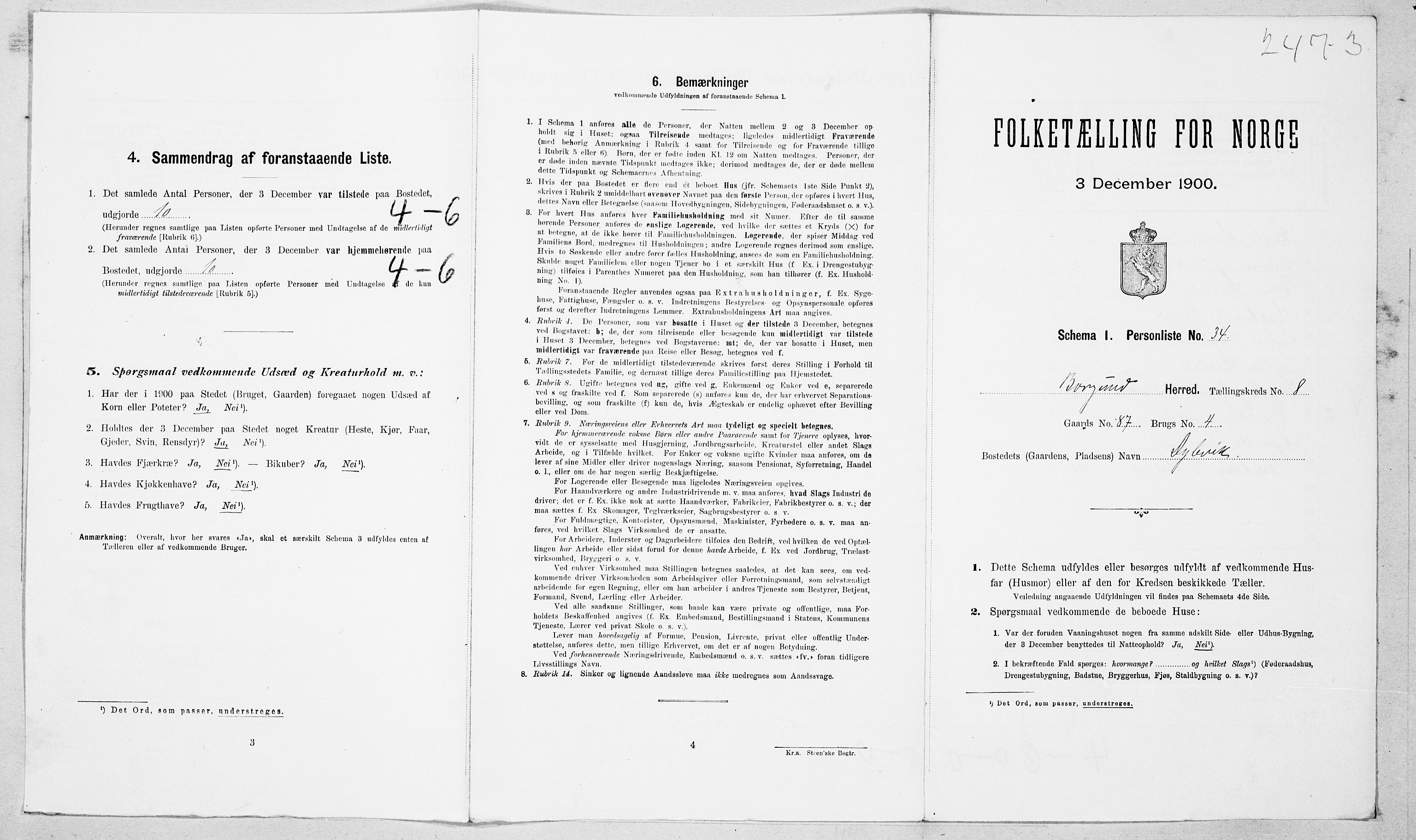 SAT, Folketelling 1900 for 1531 Borgund herred, 1900, s. 875
