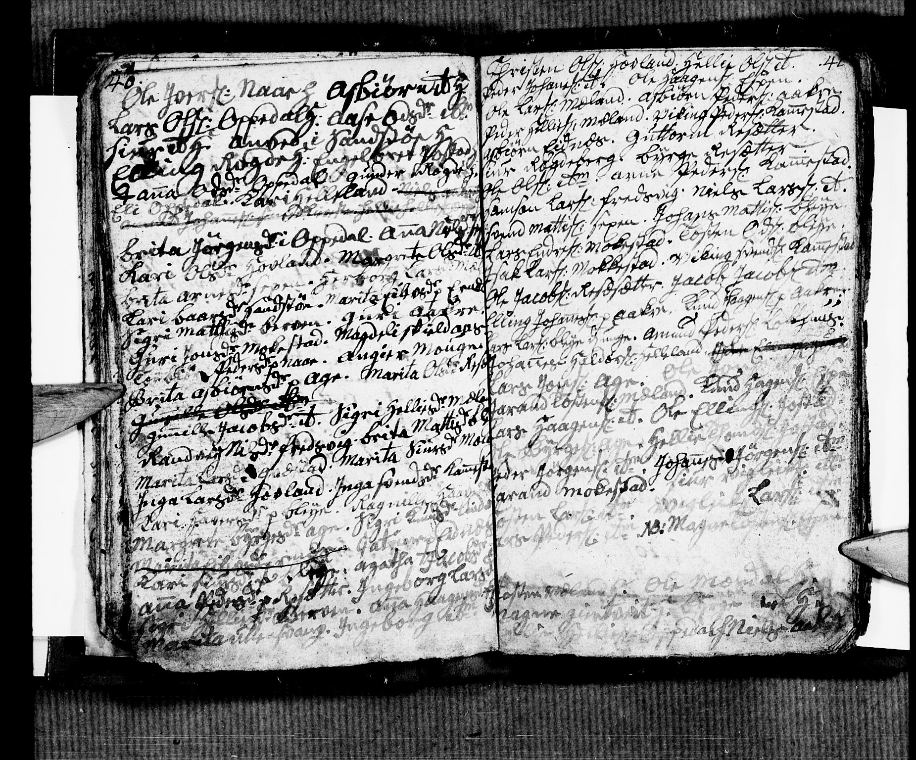 Ullensvang sokneprestembete, AV/SAB-A-78701/H/Hab: Klokkerbok nr. B 4, 1775-1778, s. 40-41