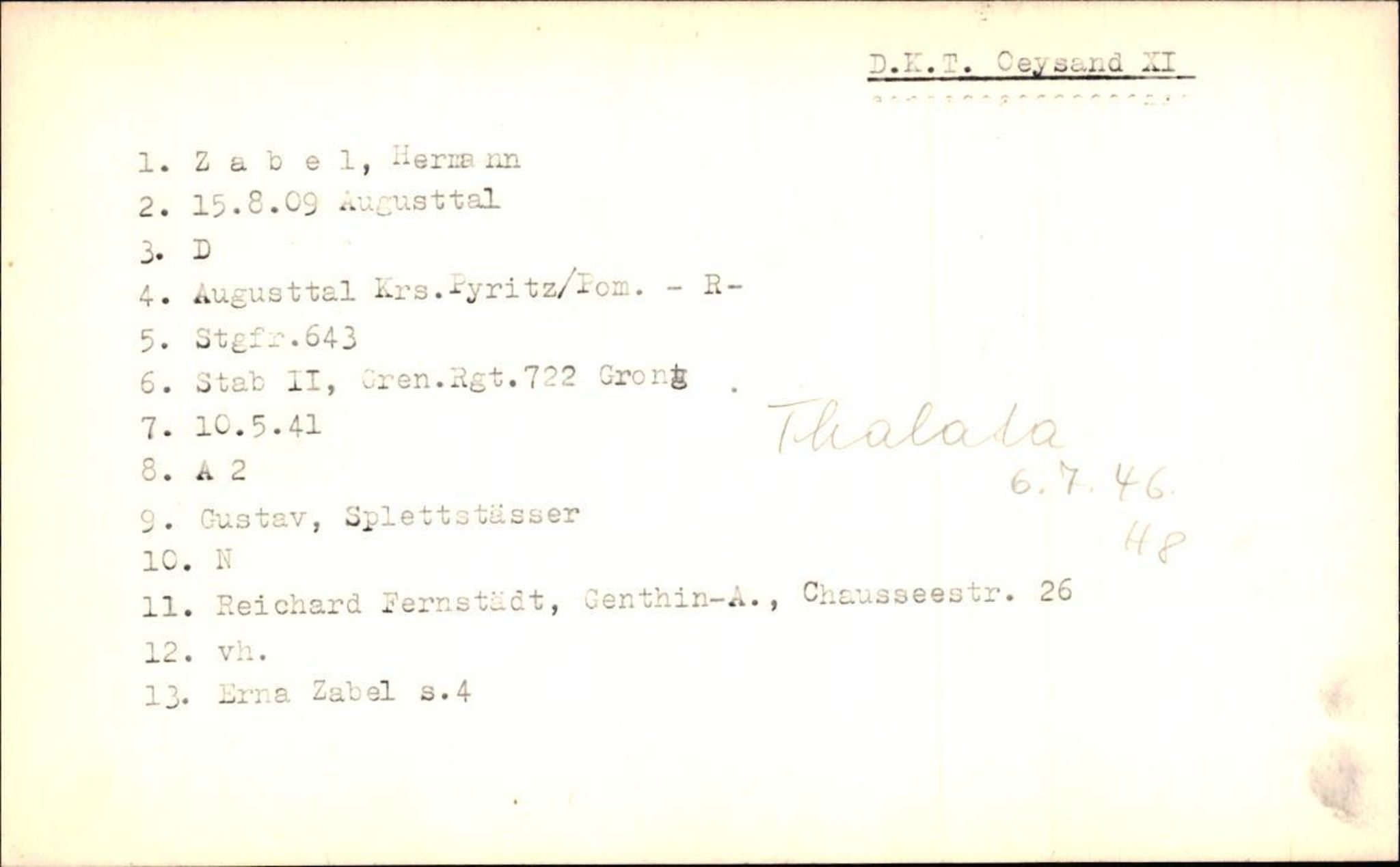 Hjemsendte tyskere , RA/RAFA-6487/D/Db/L0029: Wilke-Zywitz, 1945-1947, s. 776