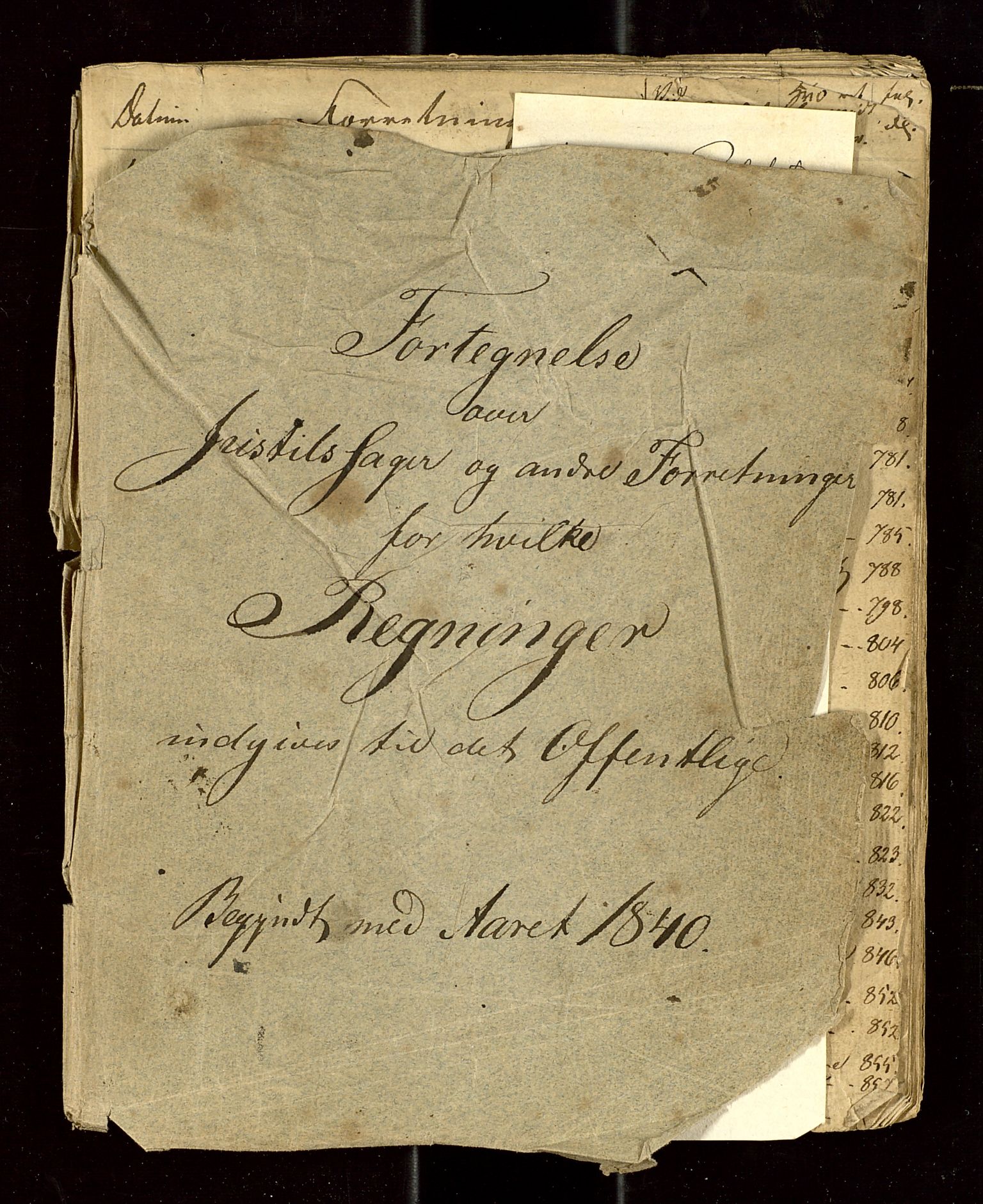 Jæren og Dalane sorenskriveri, AV/SAST-A-100306/3/30/30AA/L0003: SAKSLISTE JUSTIS- OG POLITI SAKER, 1837-1843