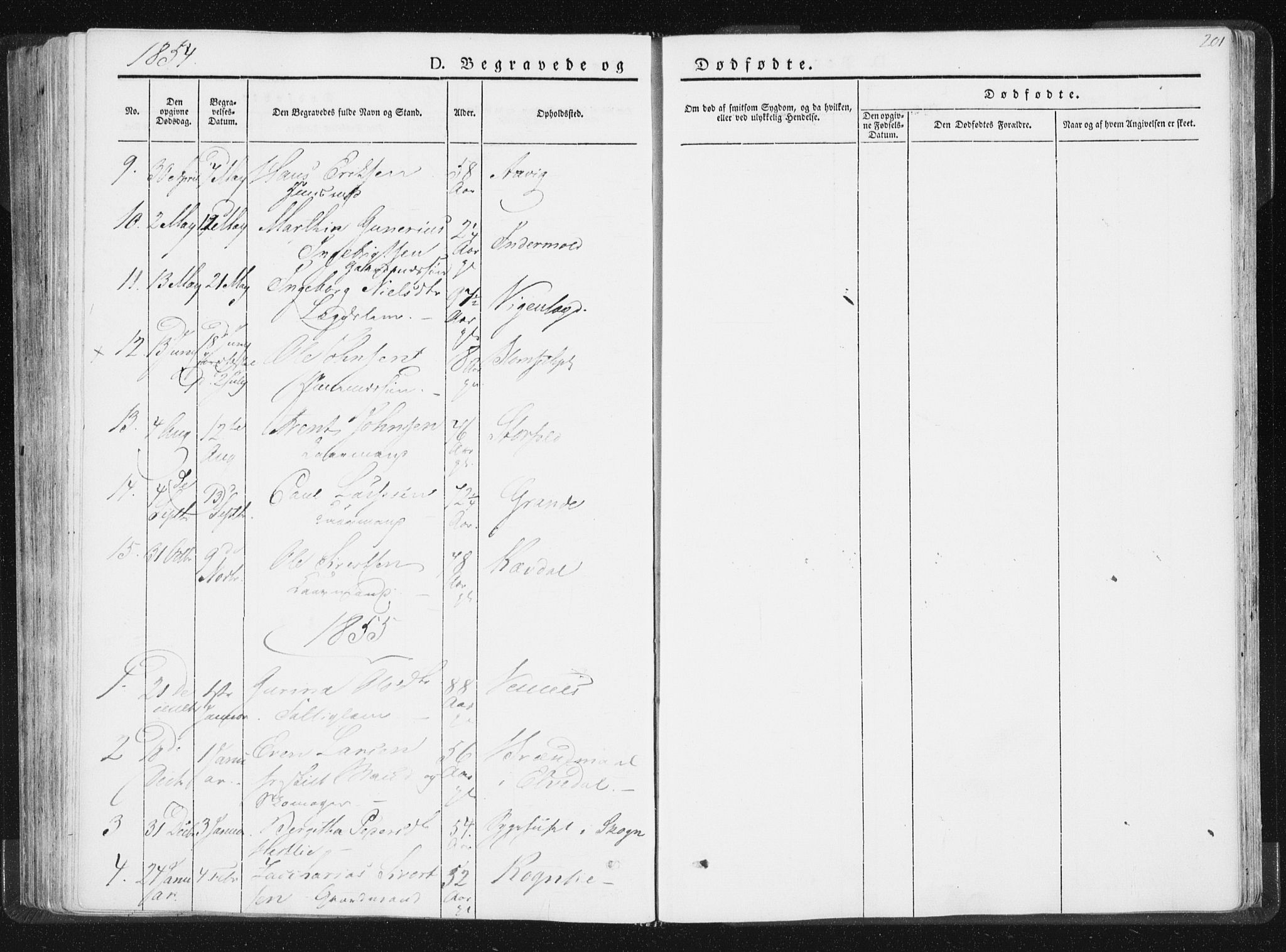 Ministerialprotokoller, klokkerbøker og fødselsregistre - Nord-Trøndelag, AV/SAT-A-1458/744/L0418: Ministerialbok nr. 744A02, 1843-1866, s. 201