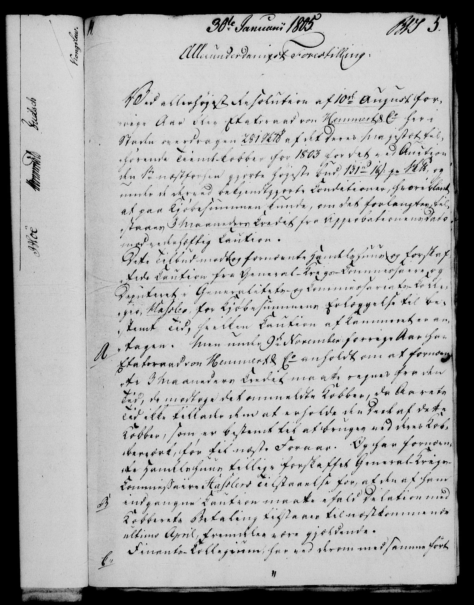 Rentekammeret, Renteskriverkontorene, AV/RA-EA-3115/M/Mf/Mfb/L0007: Relasjons- og resolusjonsprotokoll med register (merket RK 54.13), 1805-1806