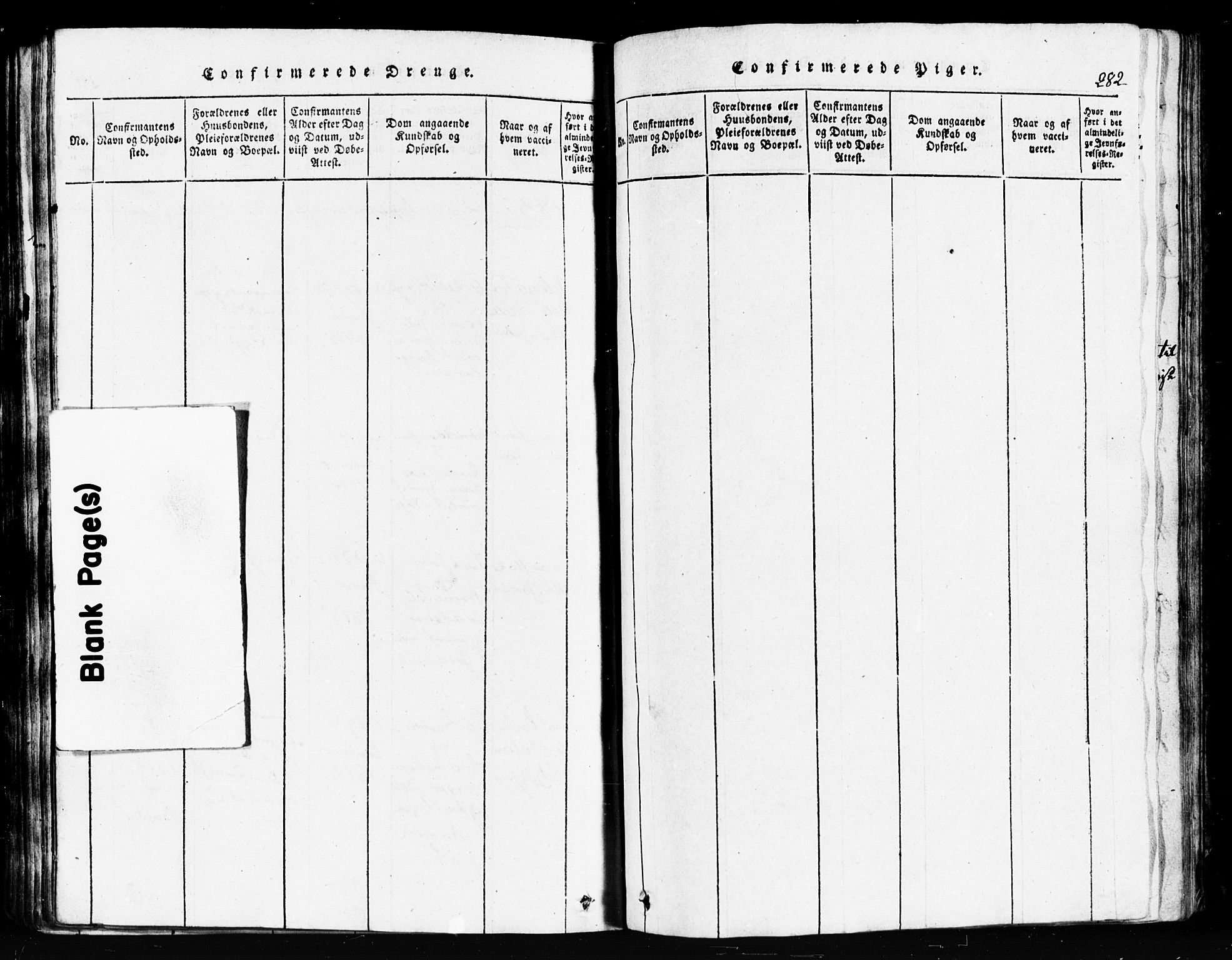 Klepp sokneprestkontor, AV/SAST-A-101803/001/3/30BB/L0001: Klokkerbok nr.  B 1, 1816-1859, s. 282