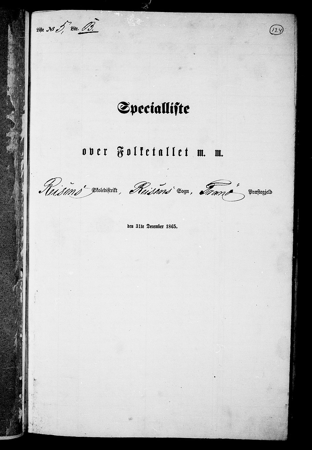 RA, Folketelling 1865 for 1927P Tranøy prestegjeld, 1865, s. 112