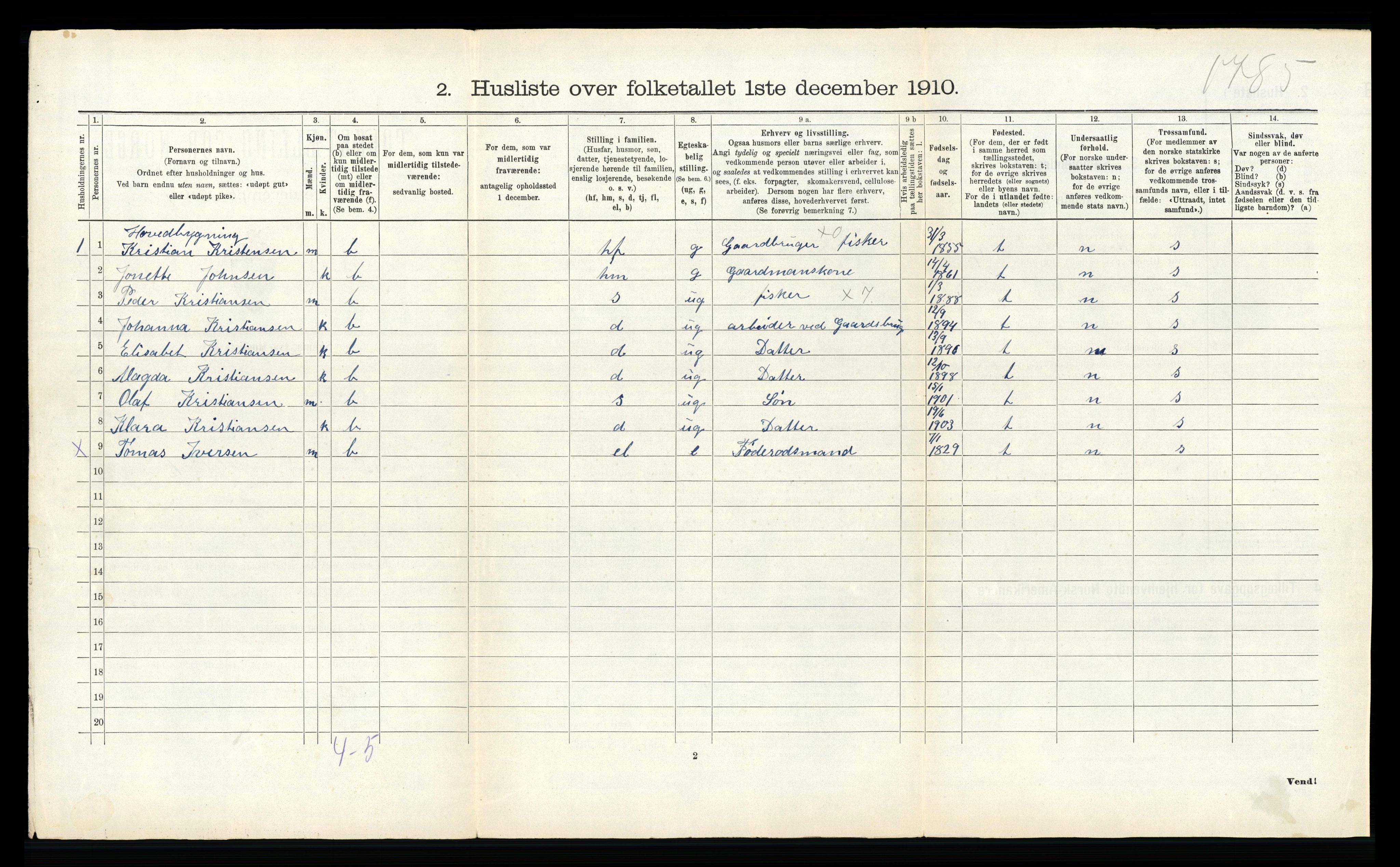 RA, Folketelling 1910 for 1849 Hamarøy herred, 1910, s. 441