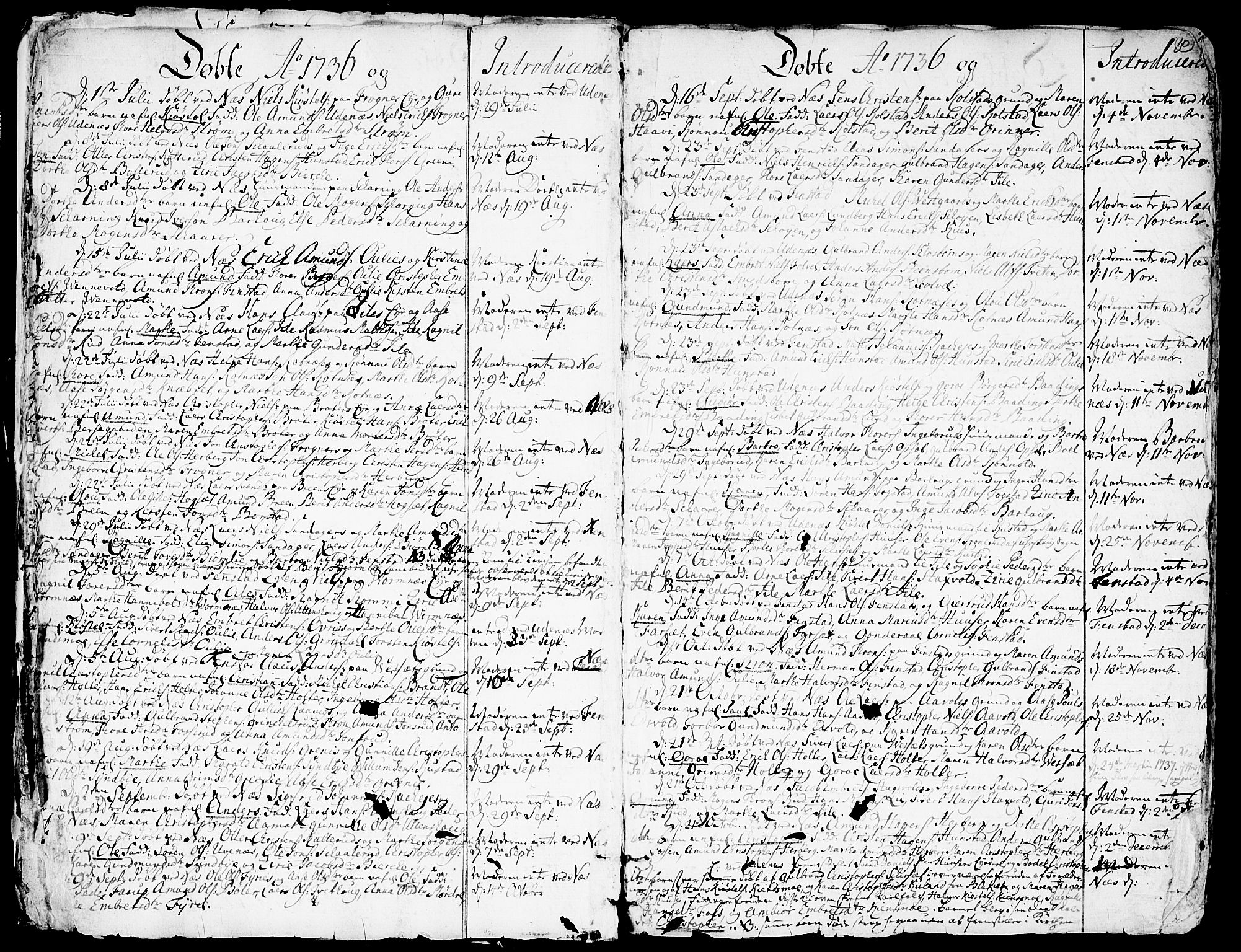 Nes prestekontor Kirkebøker, AV/SAO-A-10410/F/Fa/L0003: Ministerialbok nr. I 3, 1734-1781, s. 10