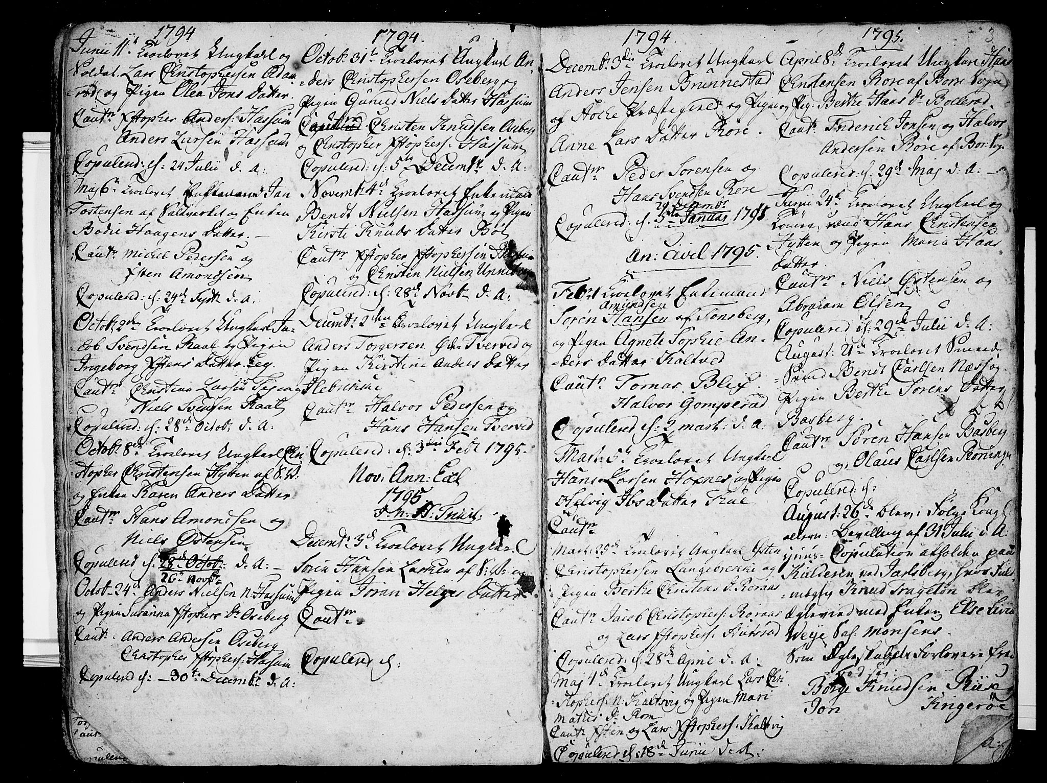 Sem kirkebøker, AV/SAKO-A-5/F/Fb/L0003: Ministerialbok nr. II 3, 1792-1814, s. 3