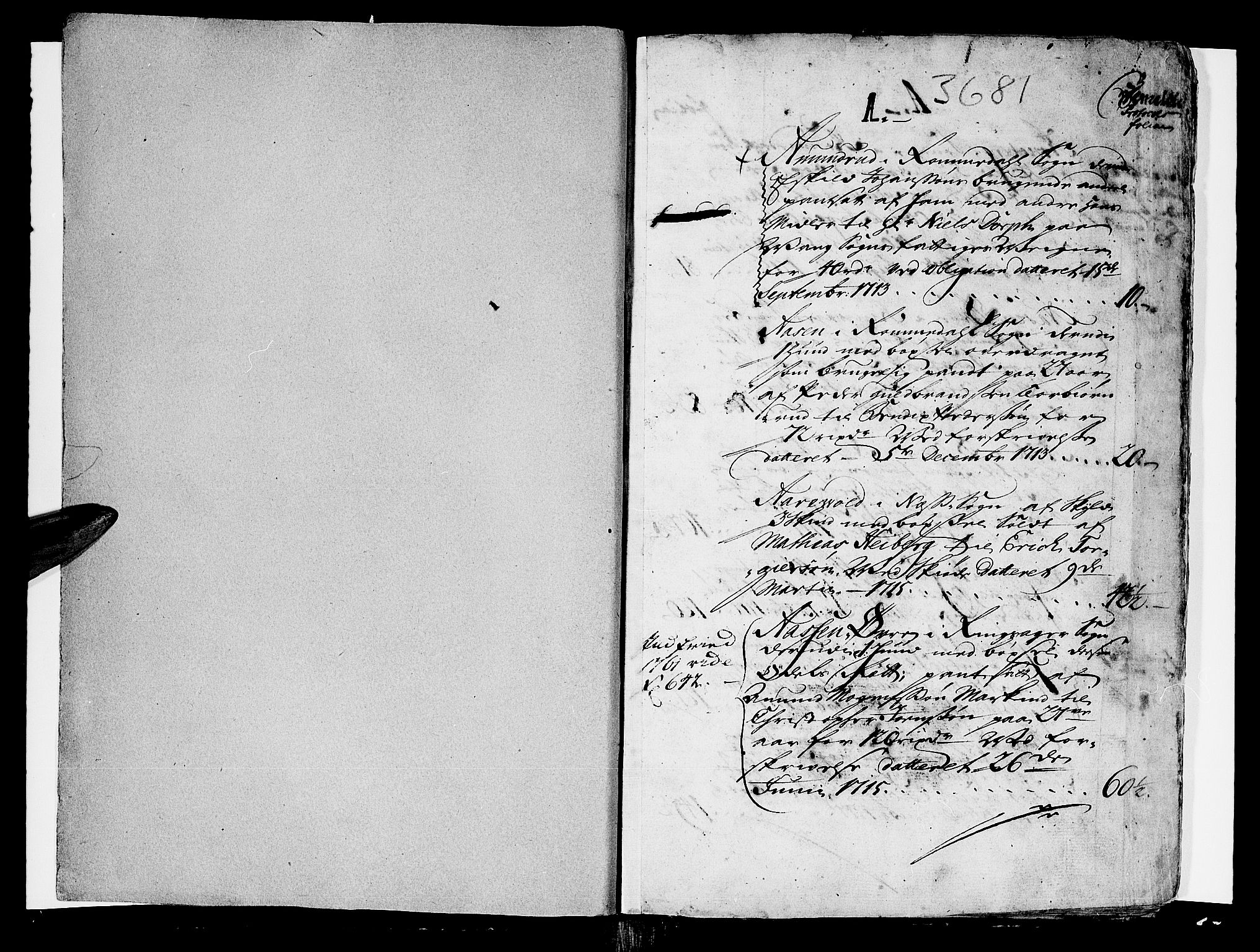 Hedemarken sorenskriveri, SAH/TING-034/H/Hc/L0001: Panteregister nr. 1, 1713-1723