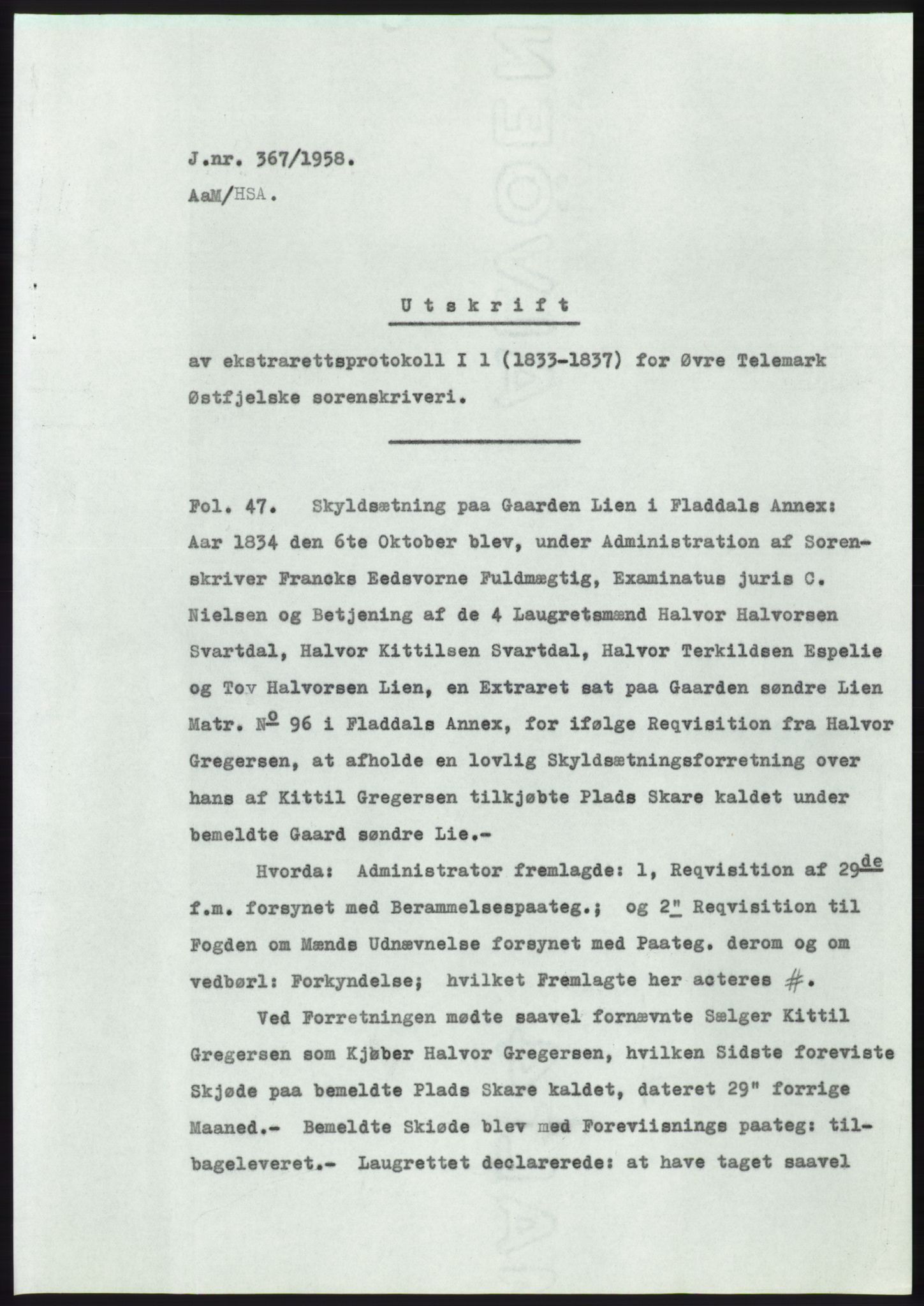 Statsarkivet i Kongsberg, SAKO/A-0001, 1958, s. 209