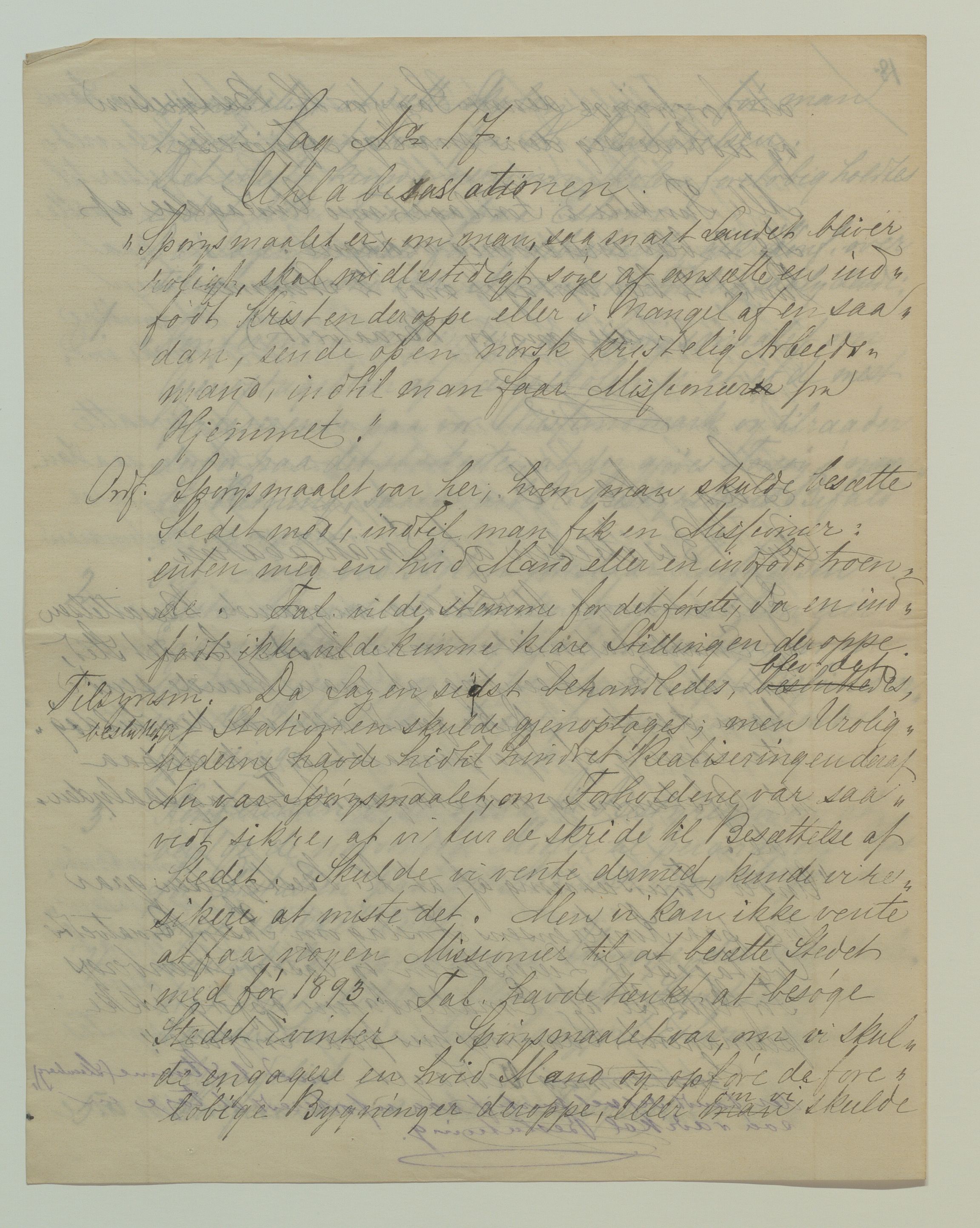 Det Norske Misjonsselskap - hovedadministrasjonen, VID/MA-A-1045/D/Da/Daa/L0037/0012: Konferansereferat og årsberetninger / Konferansereferat fra Sør-Afrika., 1889