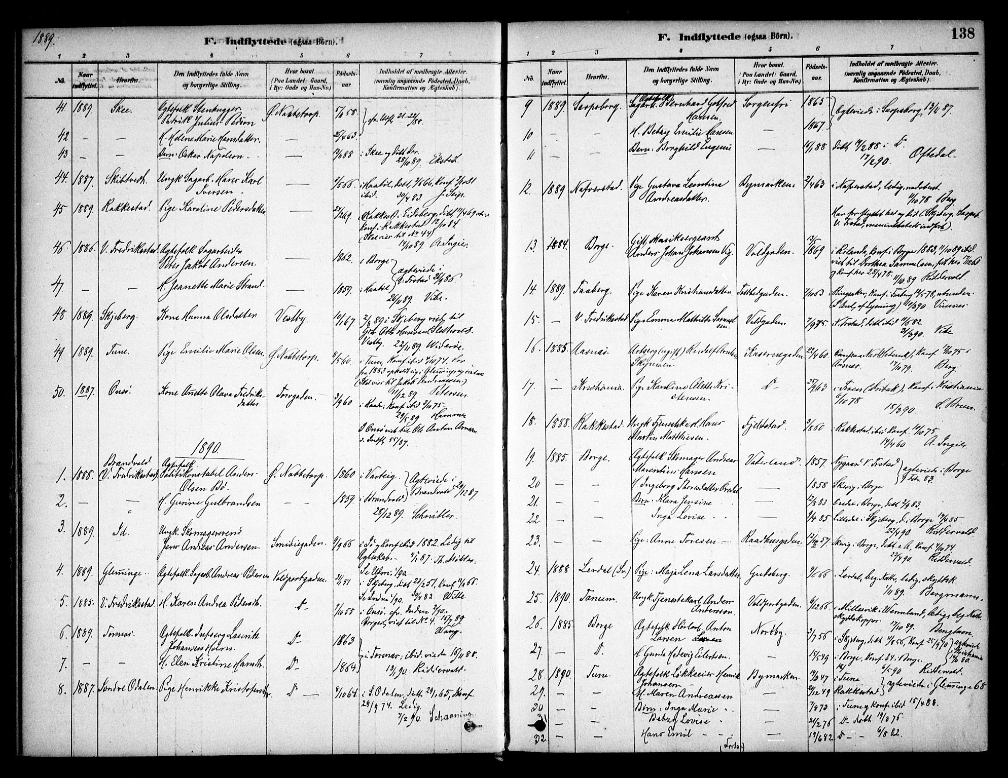 Østre Fredrikstad prestekontor Kirkebøker, AV/SAO-A-10907/F/Fa/L0001: Ministerialbok nr. 1, 1878-1982, s. 138