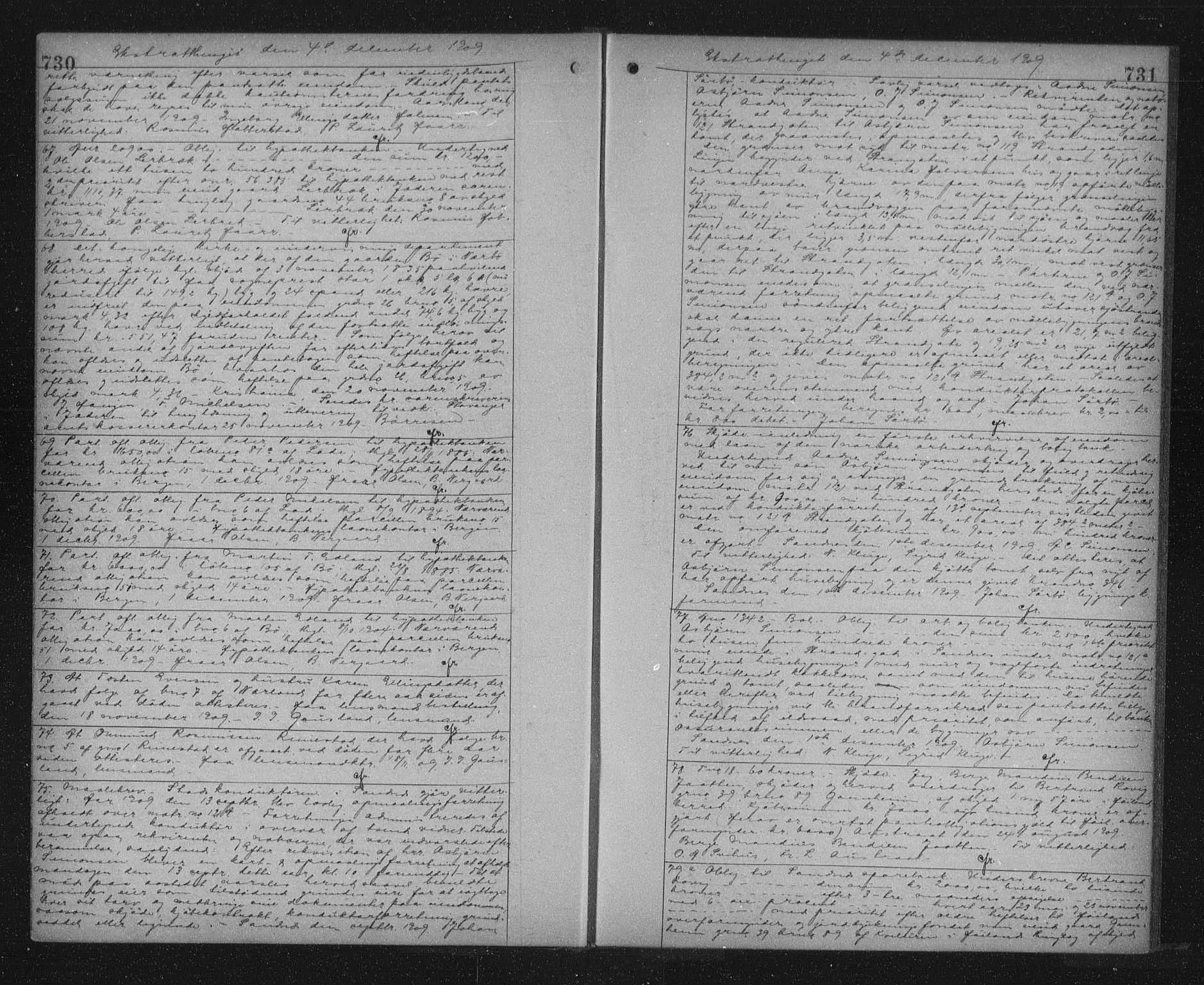 Jæren sorenskriveri, AV/SAST-A-100310/01/4/41/41BF/L0022: Pantebok nr. 26, 1908-1910, s. 730-731