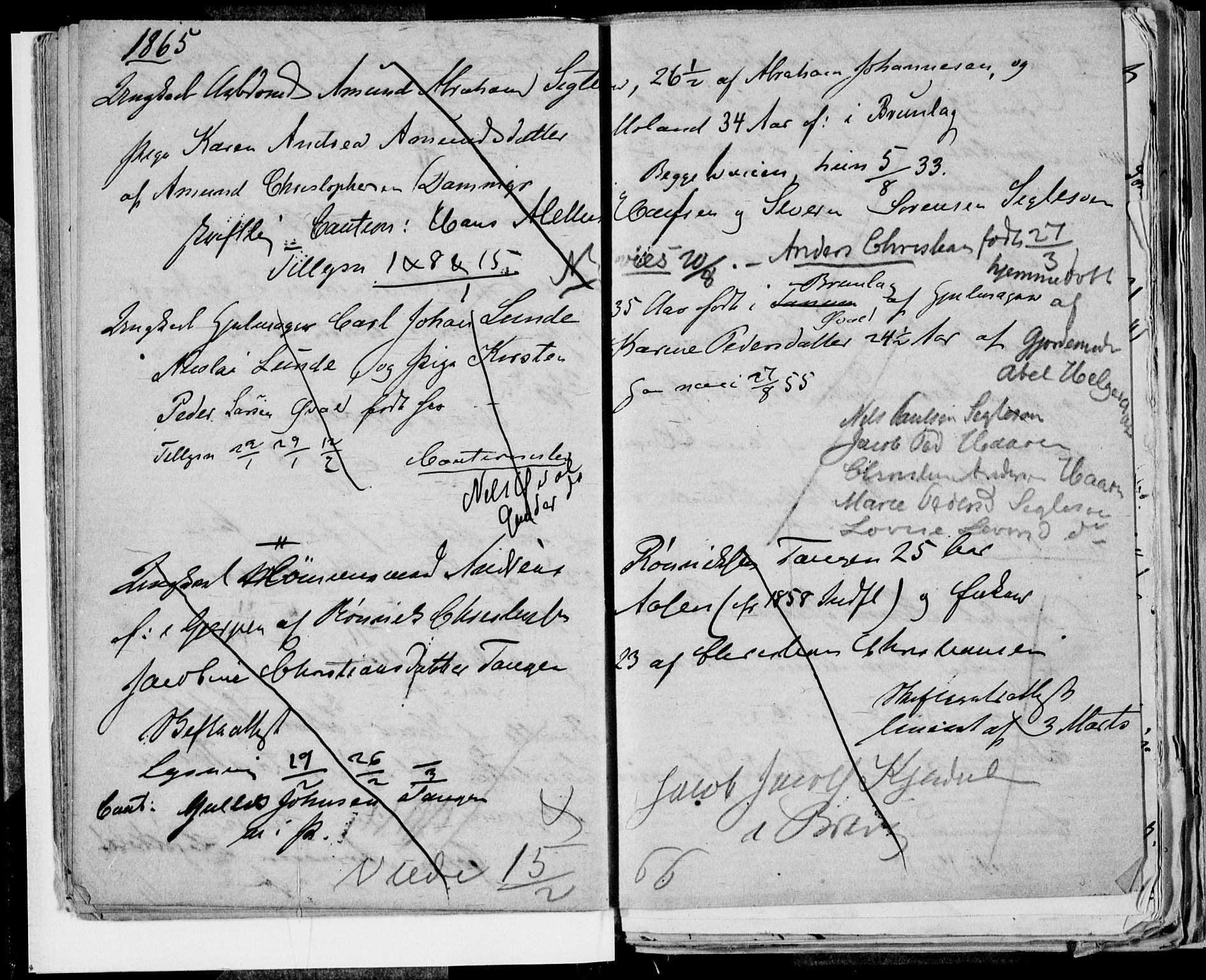 Eidanger kirkebøker, SAKO/A-261/H/Ha/L0001: Lysningsprotokoll nr. 1, 1863-1874