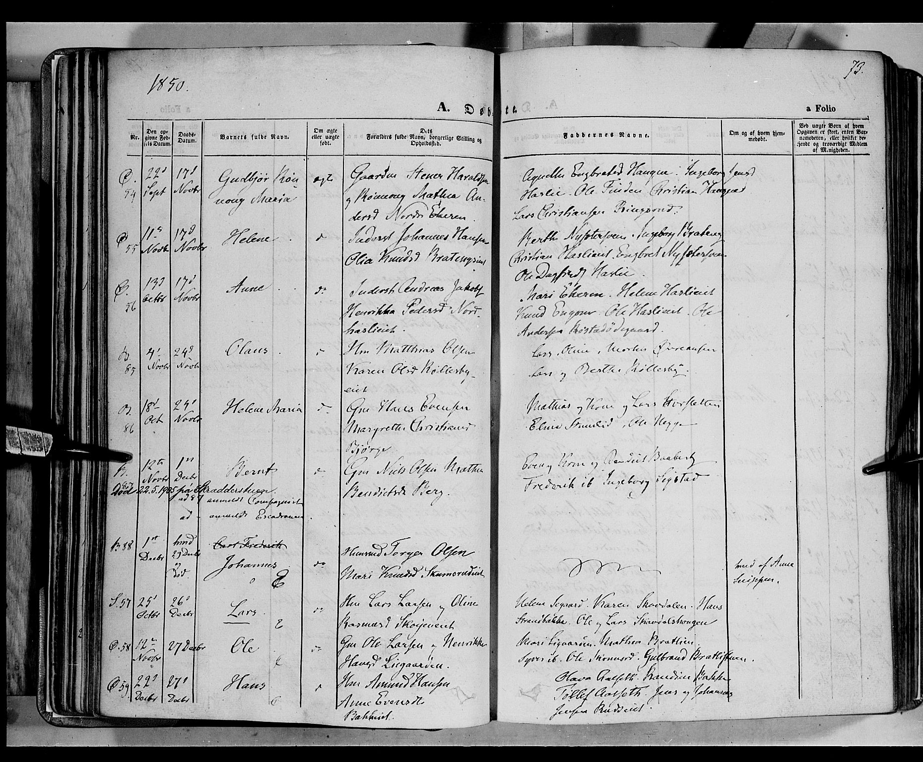 Biri prestekontor, AV/SAH-PREST-096/H/Ha/Haa/L0005: Ministerialbok nr. 5, 1843-1854, s. 73
