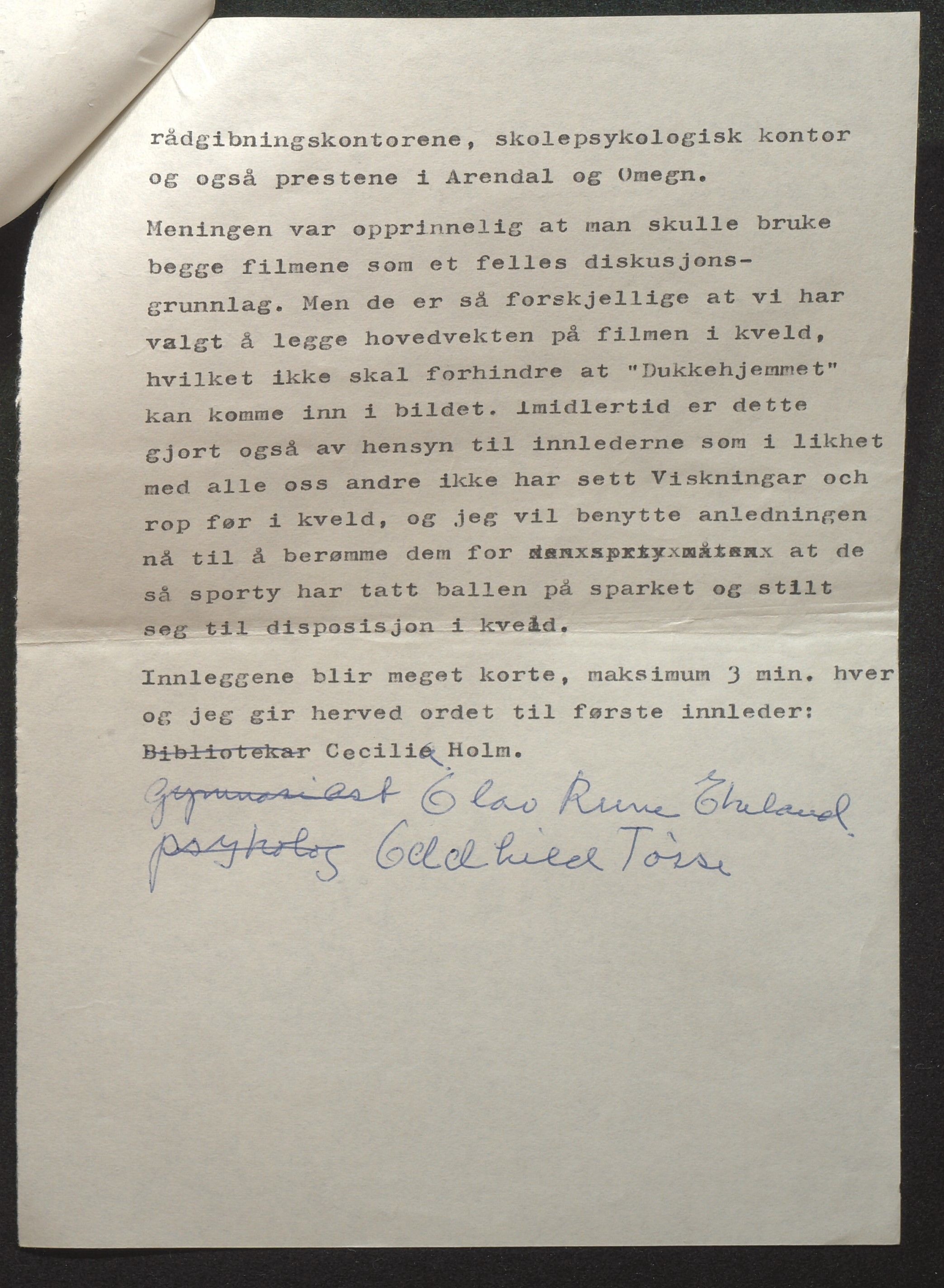 Samling av foreningsarkiv. A-Å, AAKS/PA-1059/F/L0012: Foreninger, Arendal, 1969-1976