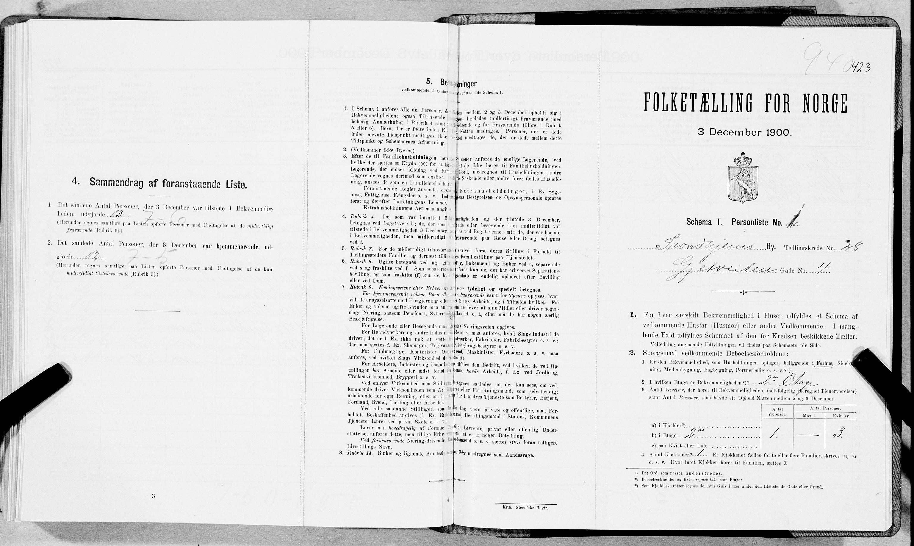 SAT, Folketelling 1900 for 1601 Trondheim kjøpstad, 1900, s. 4431