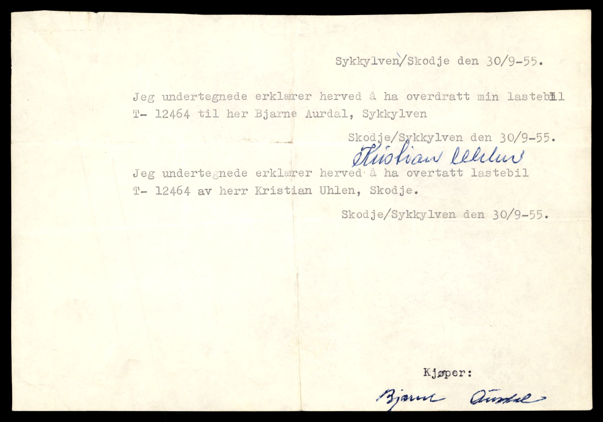 Møre og Romsdal vegkontor - Ålesund trafikkstasjon, AV/SAT-A-4099/F/Fe/L0033: Registreringskort for kjøretøy T 12151 - T 12474, 1927-1998, s. 2577