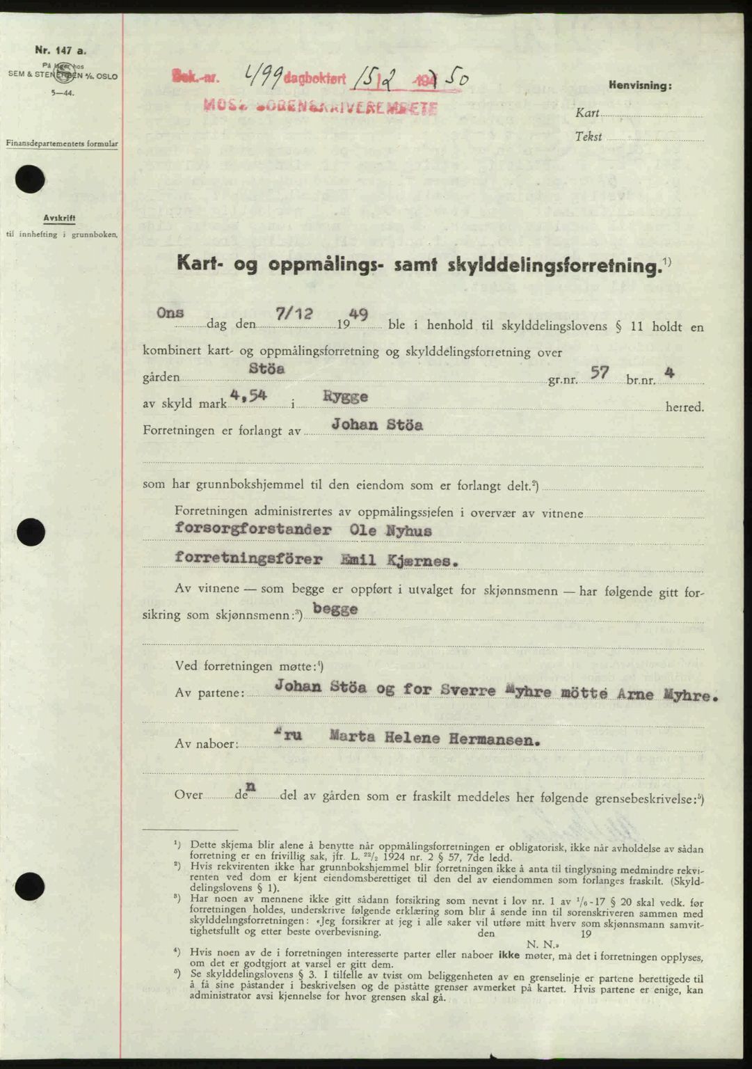 Moss sorenskriveri, SAO/A-10168: Pantebok nr. A25, 1950-1950, Dagboknr: 499/1950