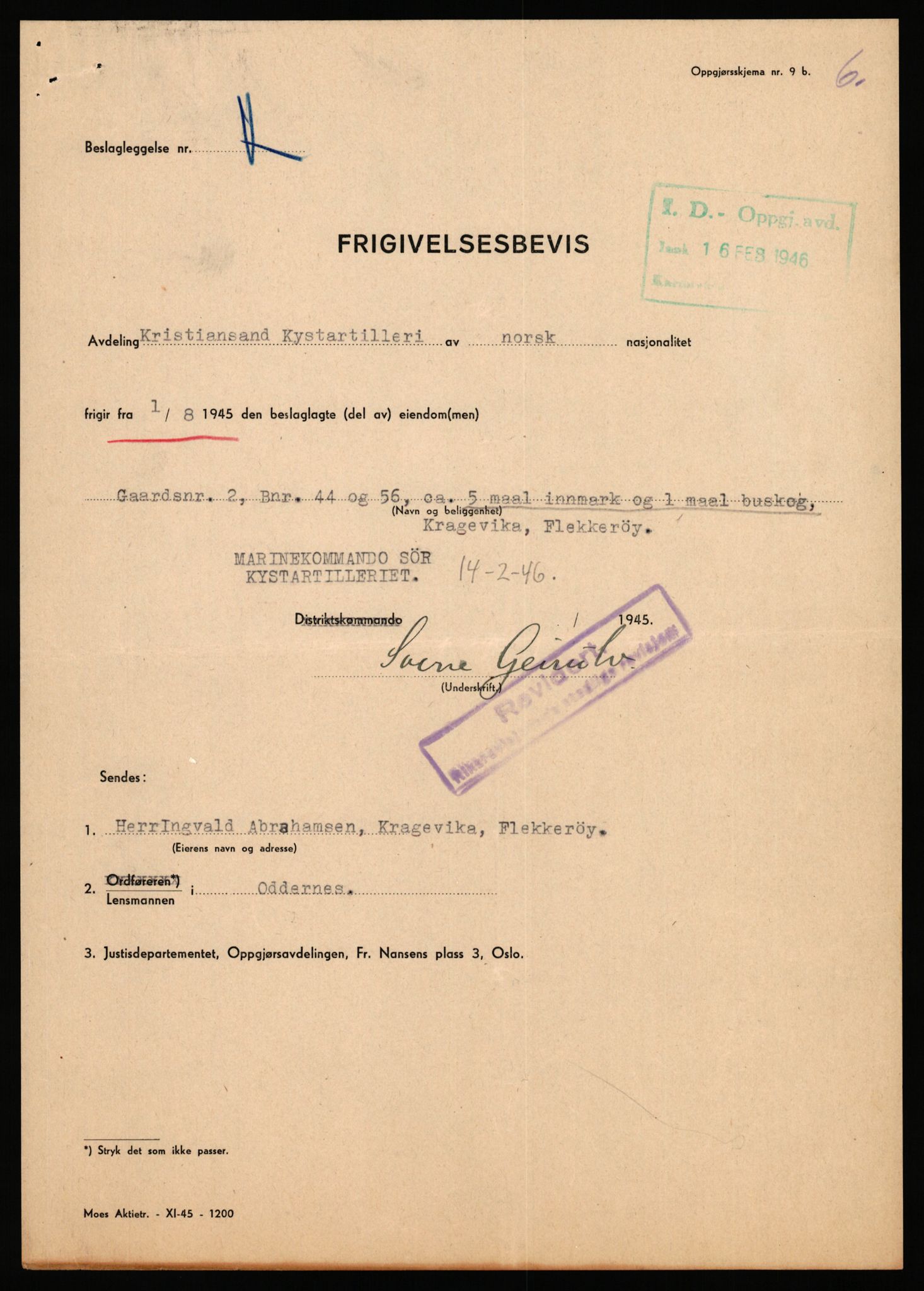 Forsvarsdepartementet, 10. kontor / Oppgjørskontoret, AV/RA-RAFA-1225/D/Da/L0062: Laksevika batteri, Kristiansand; Laksevåg ubåtbunker, Bergen, 1940-1962, s. 35