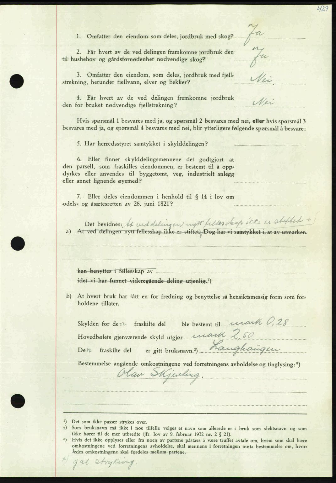 Nordmøre sorenskriveri, AV/SAT-A-4132/1/2/2Ca: Pantebok nr. A110, 1948-1949, Dagboknr: 93/1949