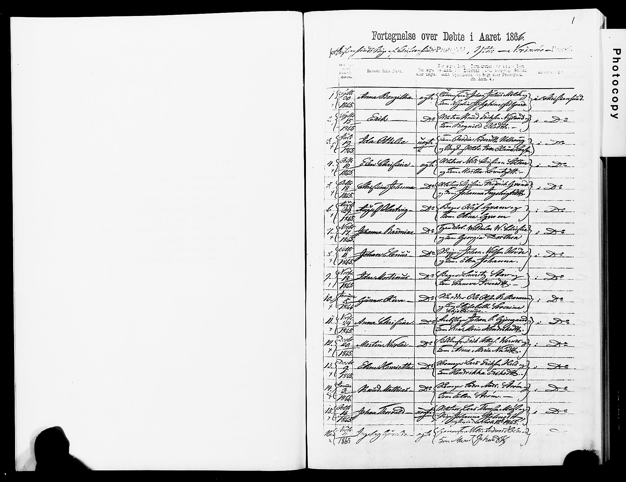 Ministerialprotokoller, klokkerbøker og fødselsregistre - Møre og Romsdal, AV/SAT-A-1454/572/L0857: Ministerialbok nr. 572D01, 1866-1872, s. 1