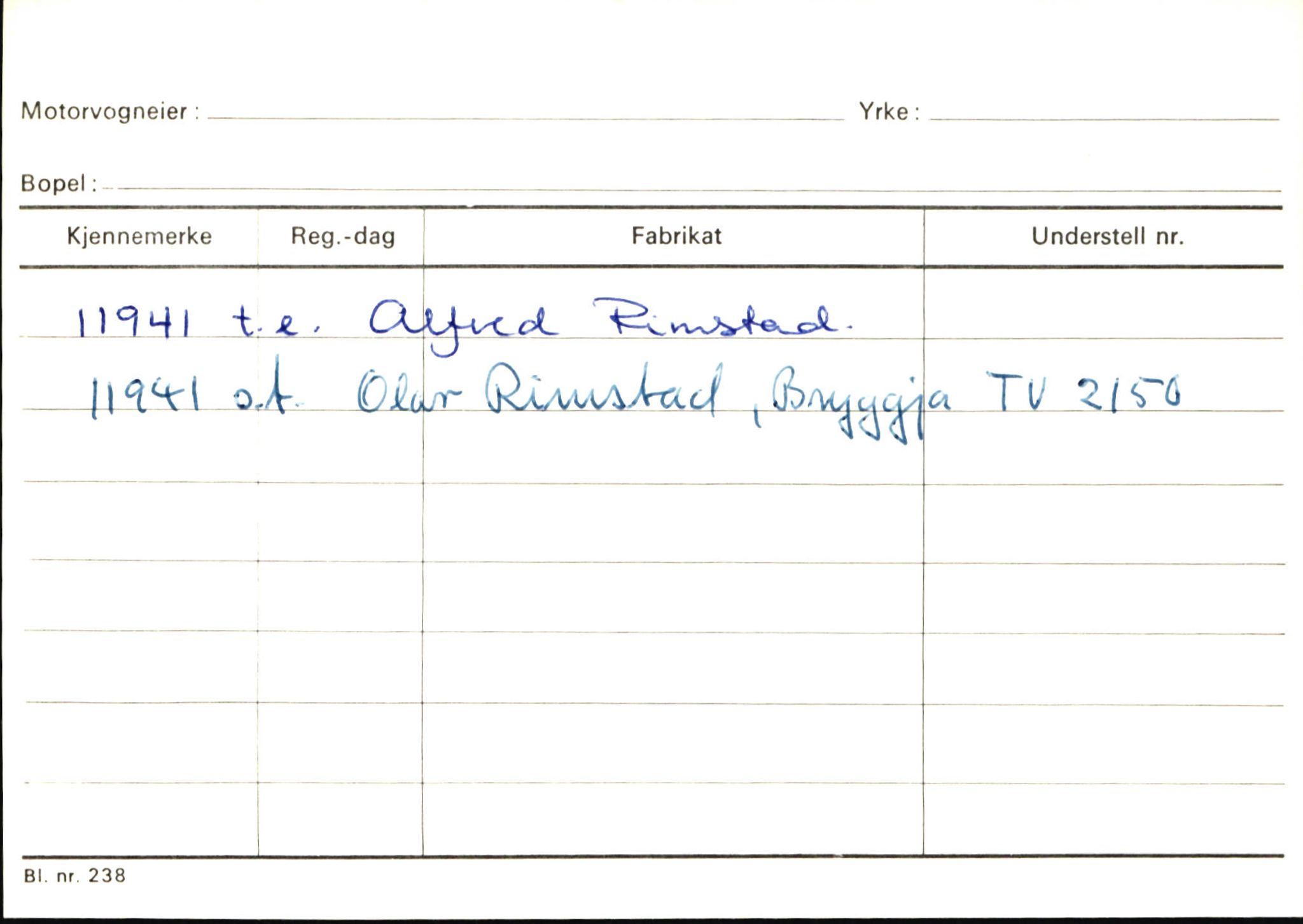 Statens vegvesen, Sogn og Fjordane vegkontor, SAB/A-5301/4/F/L0145: Registerkort Vågsøy S-Å. Årdal I-P, 1945-1975, s. 787