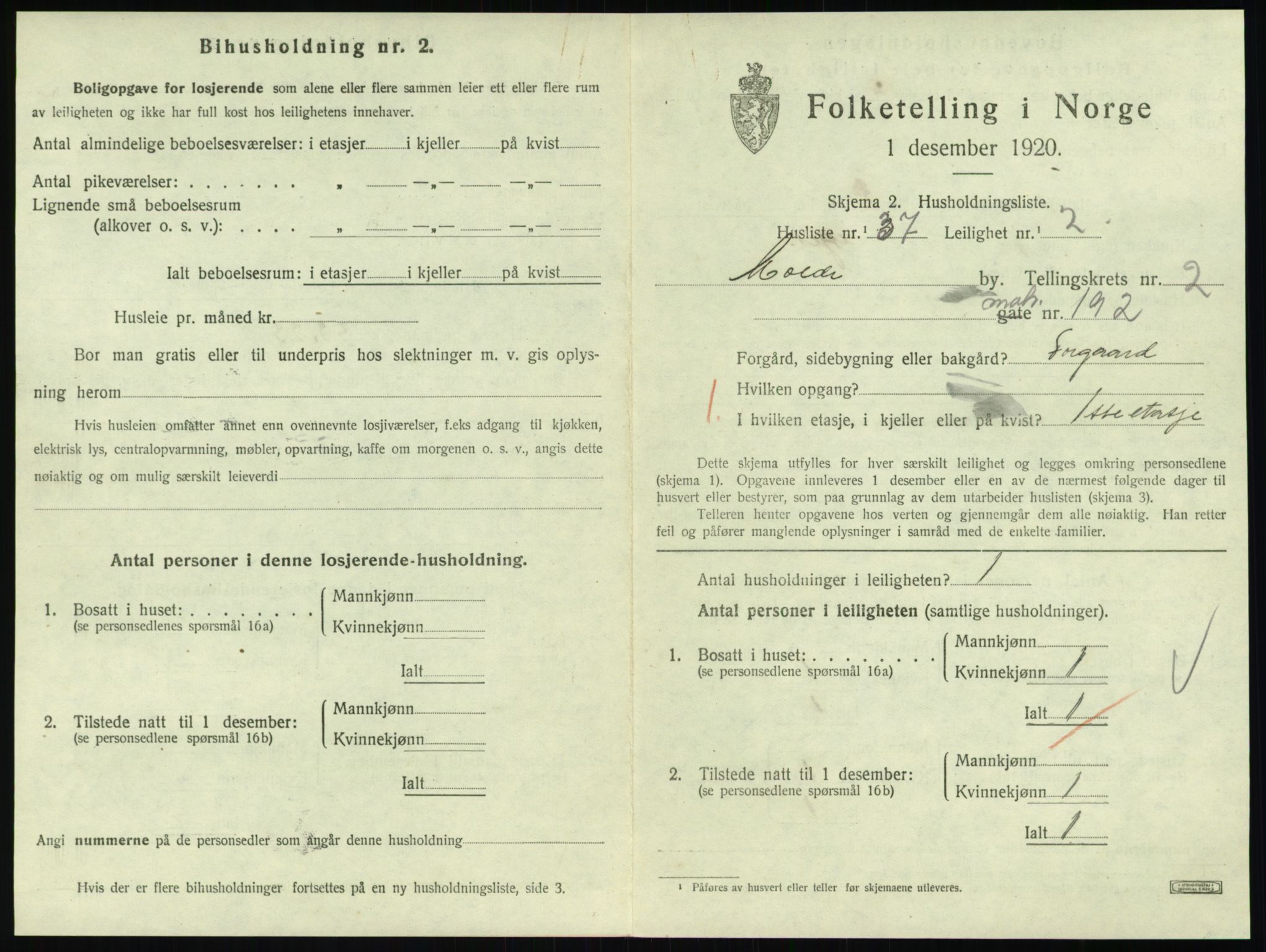 SAT, Folketelling 1920 for 1502 Molde kjøpstad, 1920, s. 1057